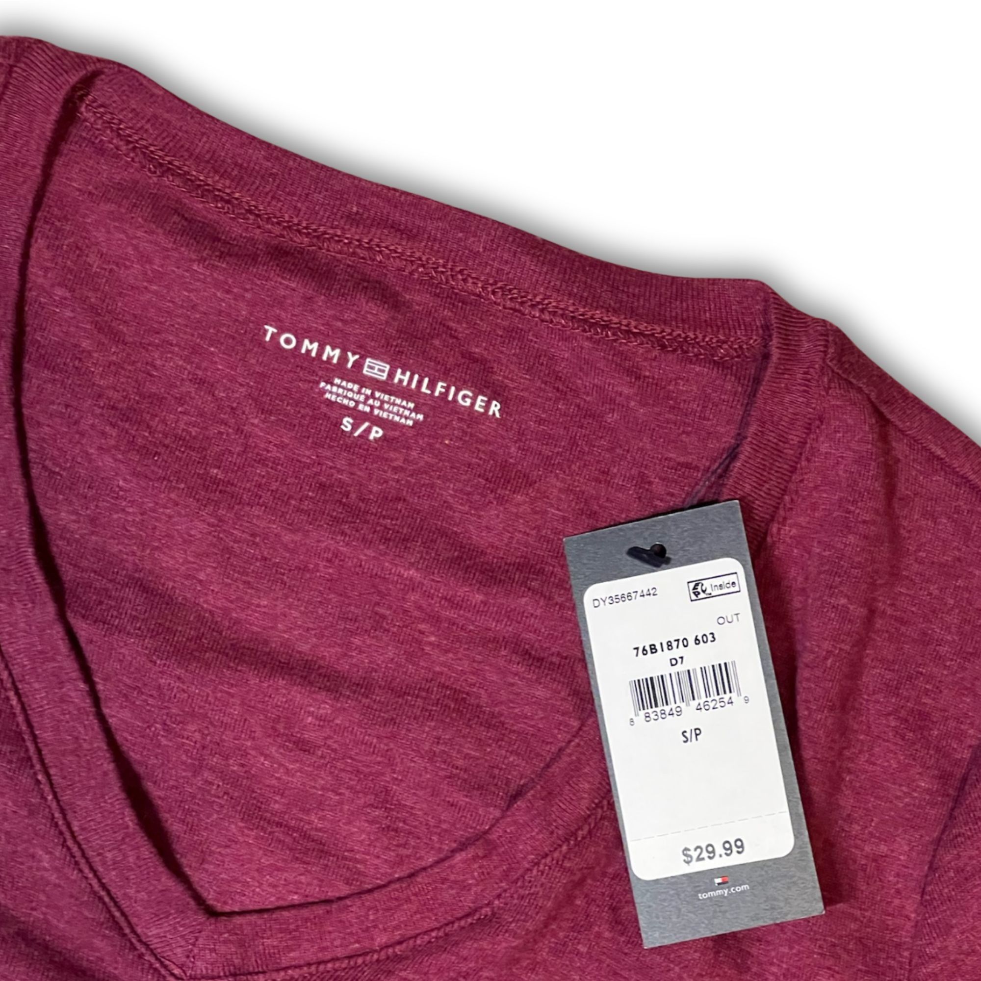 Other Tommy Hilfiger Womens Long Sleeve Maroon Shirt Size S Cotton Size S / US 4 / IT 40 - 5 Thumbnail
