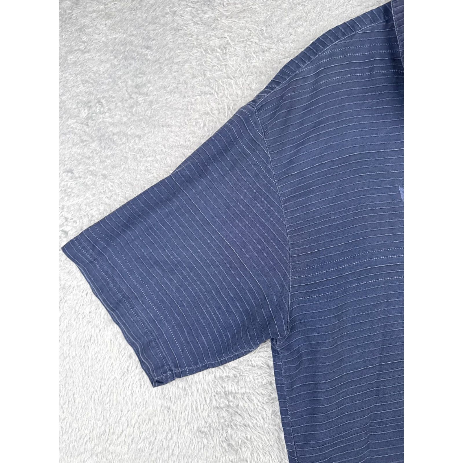 Tommy Bahama Tommy Bahama Shirt Men Extra Large Blue Stripe Floral Button Hawaiian 100% Silk Size US XL / EU 56 / 4 - 3 Thumbnail