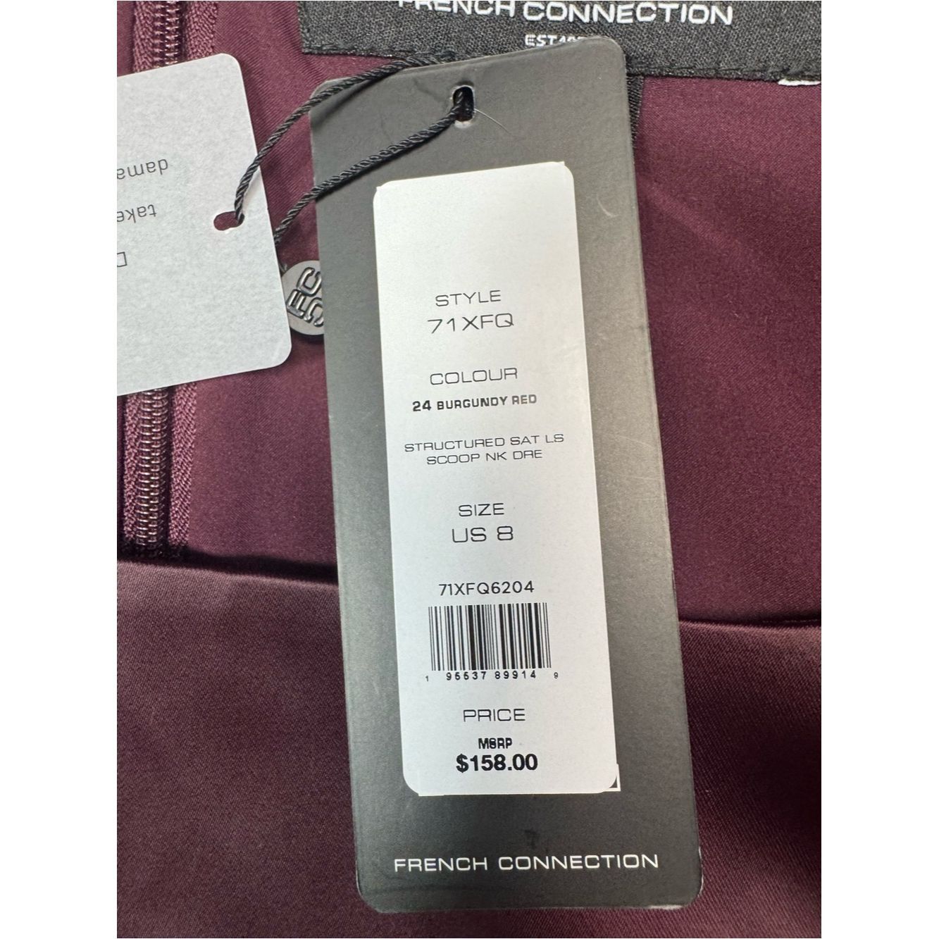 French Connection New $158 French Connection Structured Long Sleeve Satin Bur Size M / US 6-8 / IT 42-44 - 7 Thumbnail
