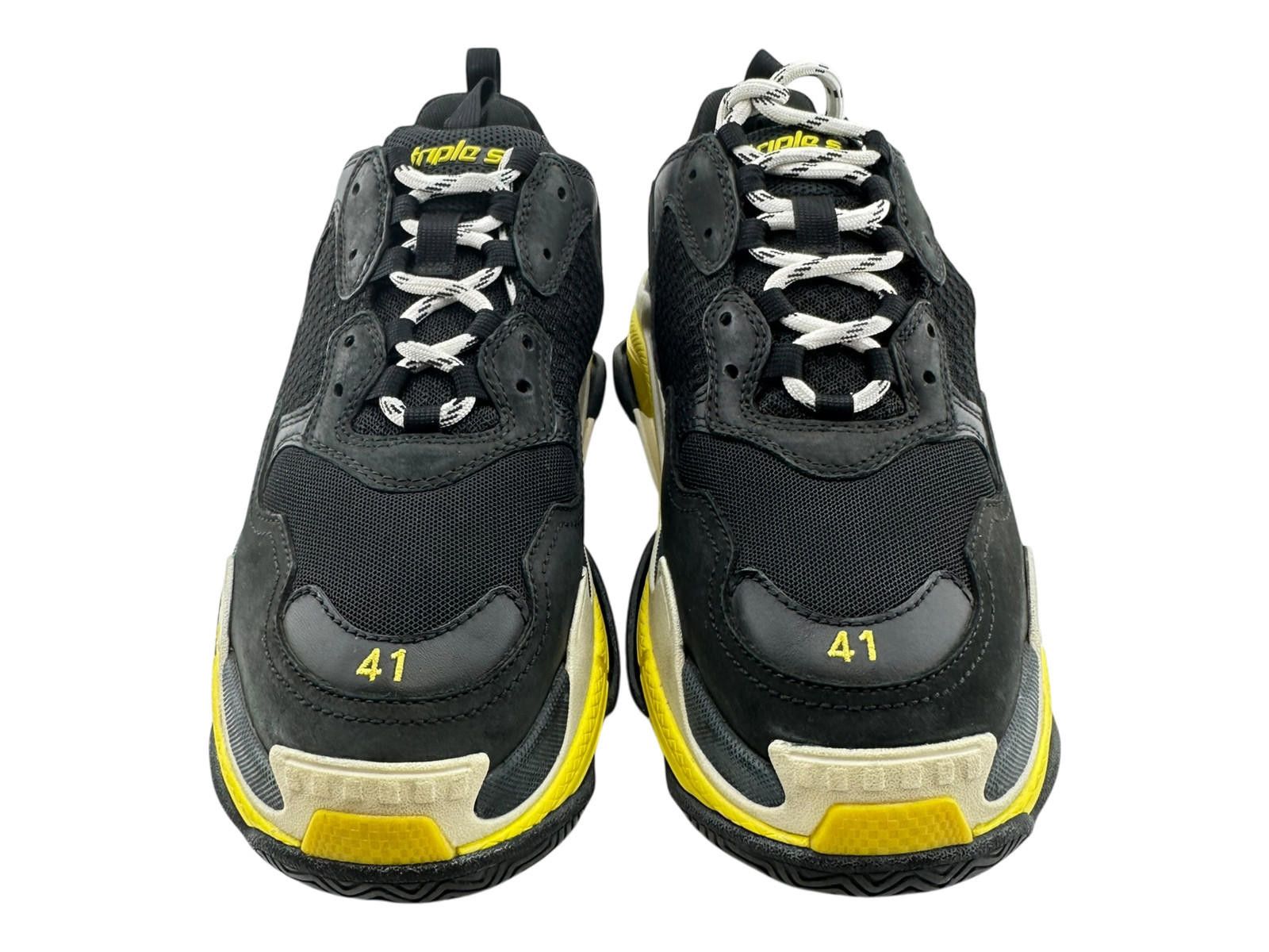 Balenciaga Balenciaga Triple S Black Yellow Sneakers EU 41 Size US 8 / EU 41 - 2 Thumbnail
