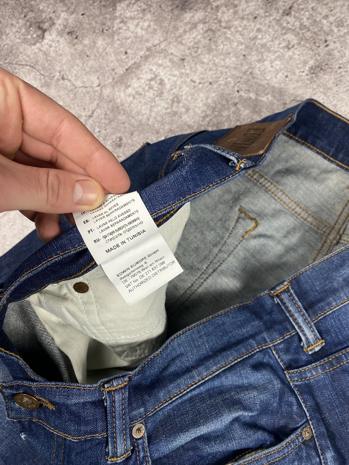 Edwin × Japanese Brand × Vintage vintage Edwin Junya Watanabe Selvage Japanesse denim jeans Size US 36 / EU 52 - 11 Thumbnail