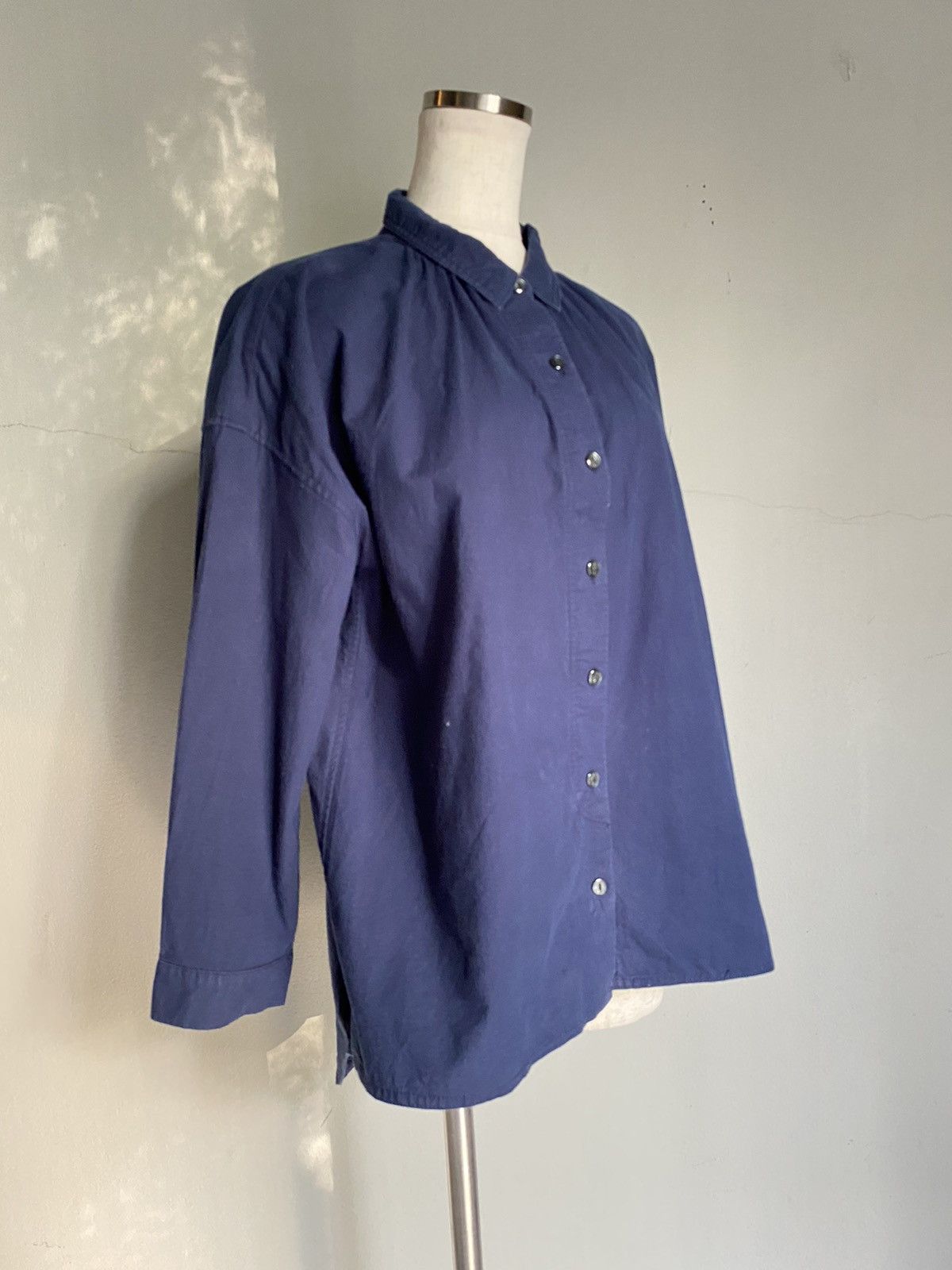 Japanese Brand Sabbatum Dark blue collared shirt Size M / US 6-8 / IT 42-44 - 18 Thumbnail