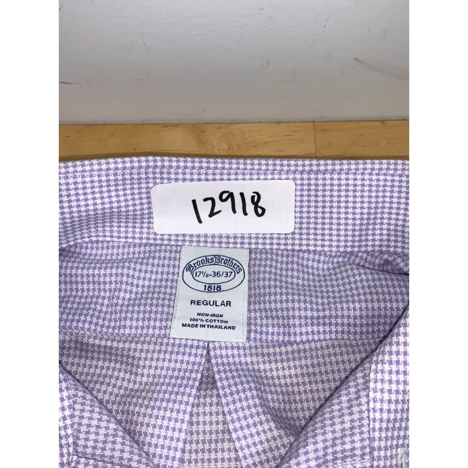 Brooks Brothers Brooks Brothers Dress Shirt Men 17.5 Purple Regular Shirt Work Formal 12918 Size 48R - 2 Thumbnail