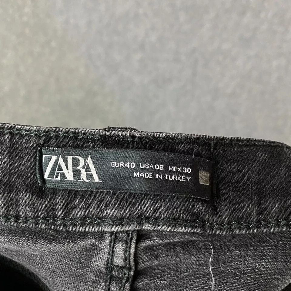 Zara Zara Jeans Women's Size 8 Straight Leg Denim Gray Cut Off Size 30" / US 8 / IT 44 - 7 Thumbnail