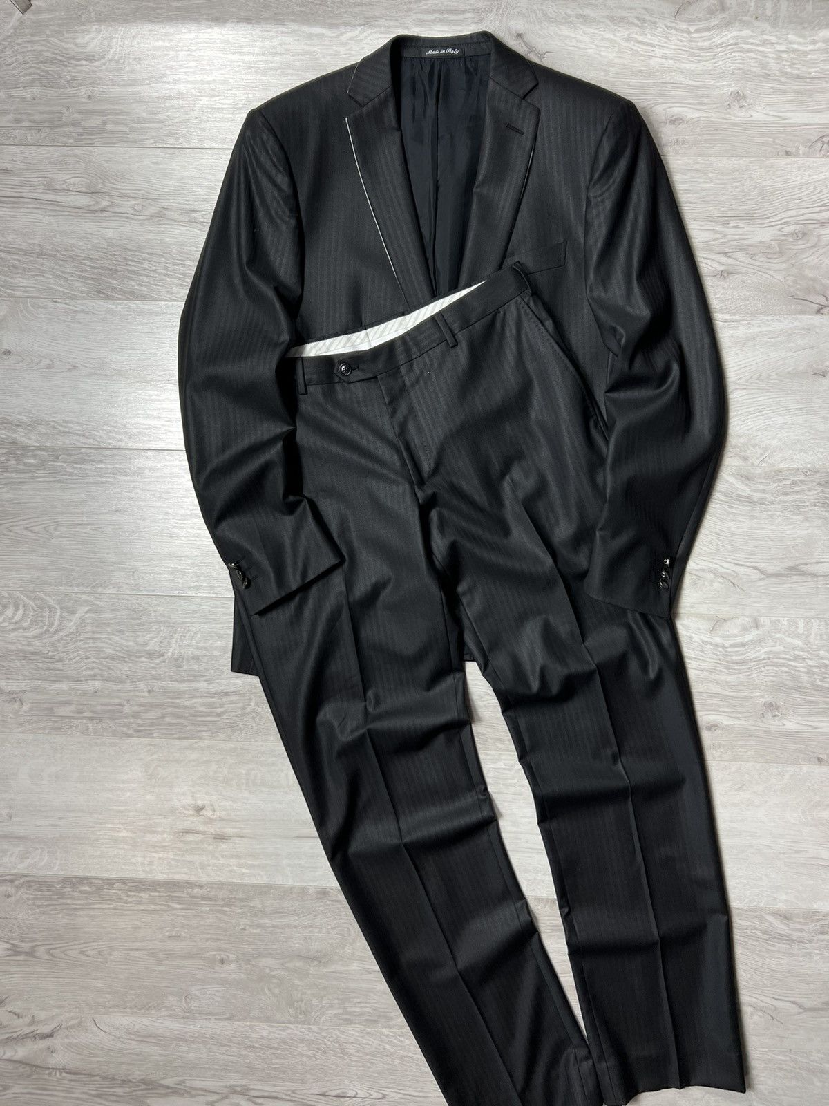 Pal Zileri 2 Pieces PAL ZILERI CERIMONIA Striped Suit One Button Sz 50R Size 40R - 1 Thumbnail