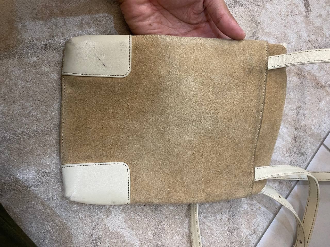 Loewe Loewe Suede Leather Beige Cross Body Bag Size ONE SIZE - 3 Thumbnail