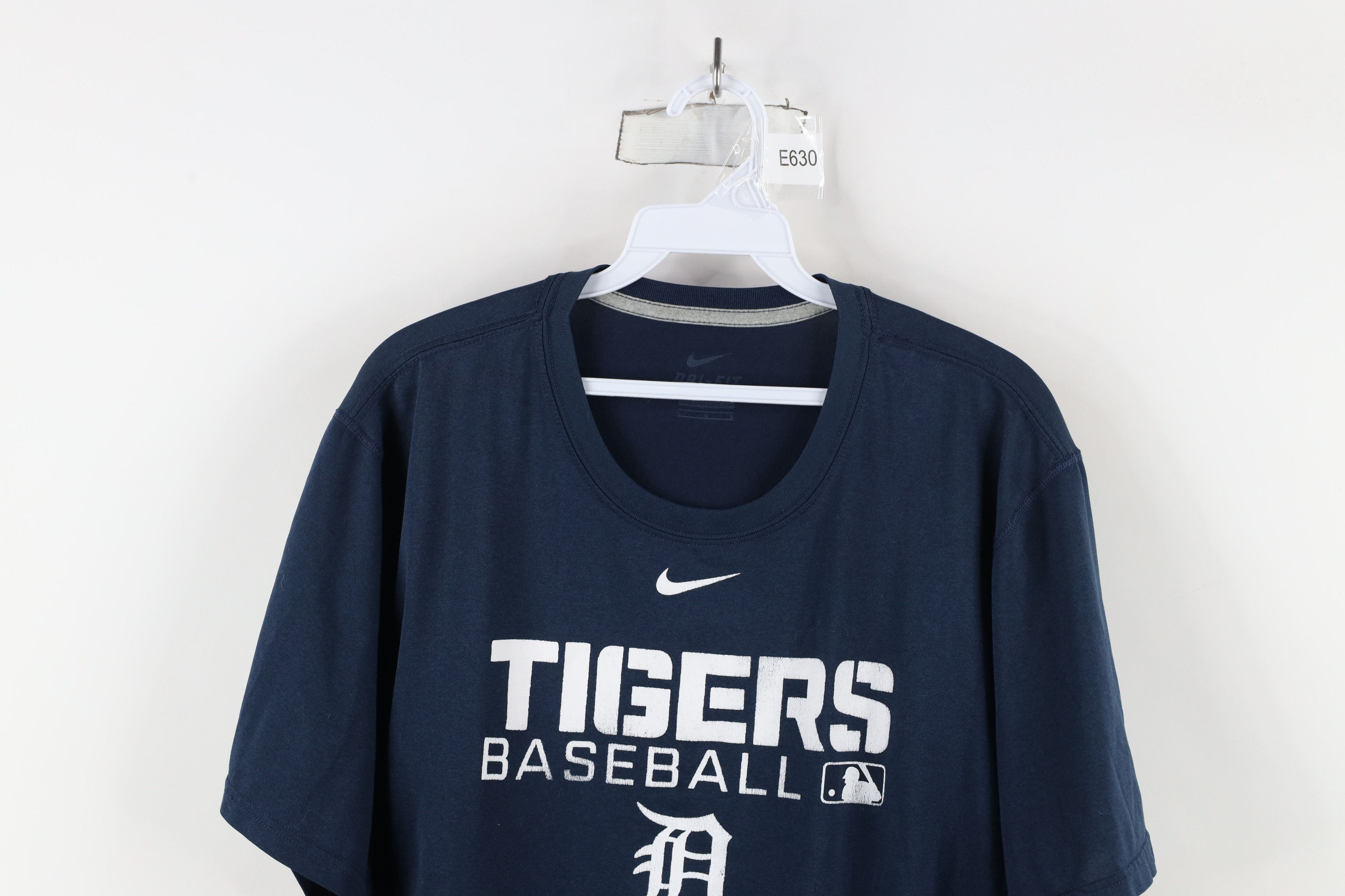 Nike × Vintage Nike Center Swoosh Detroit Tigers Baseball T-Shirt Blue Size US L / EU 52-54 / 3 - 2 Thumbnail