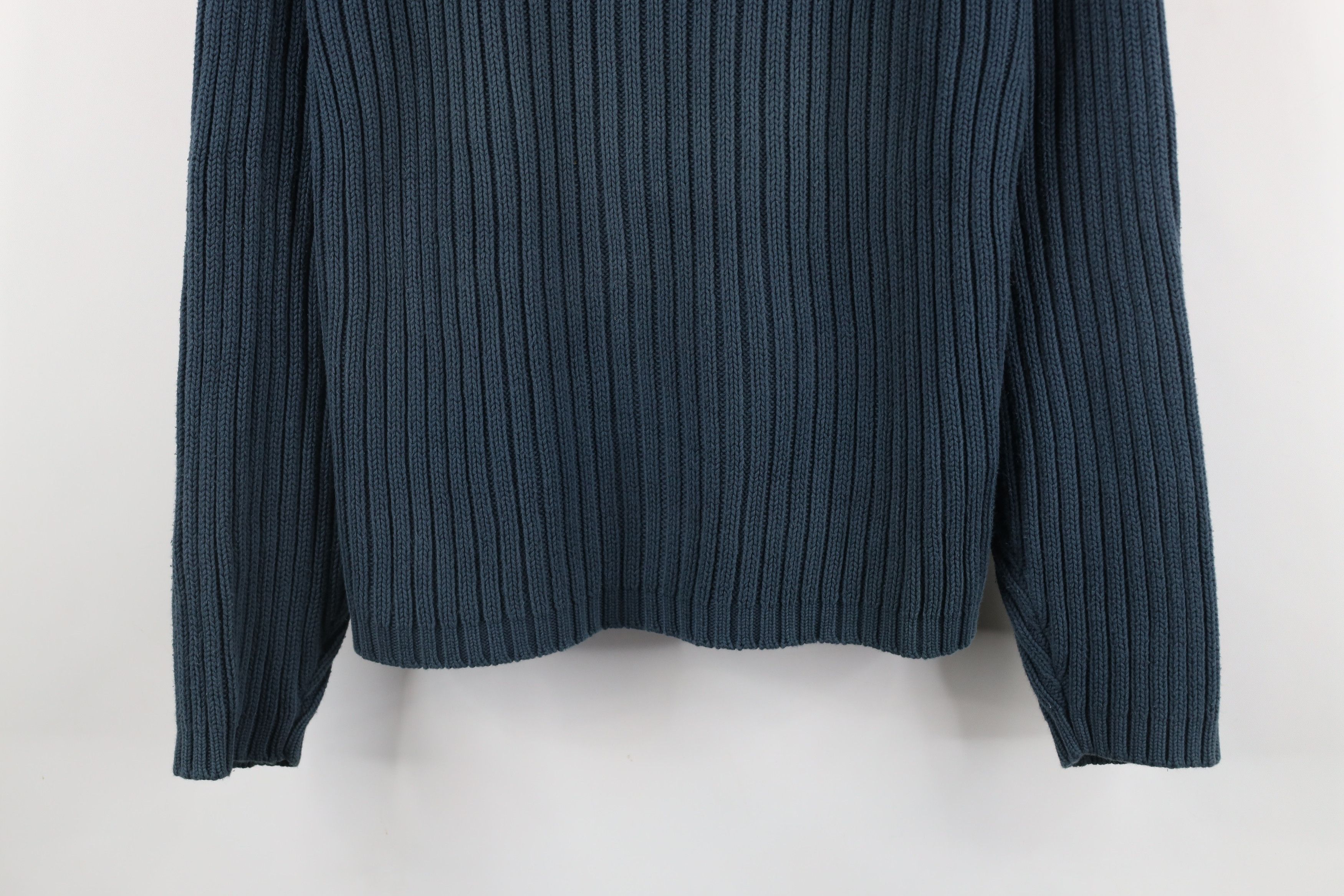 Eddie Bauer Vintage 90s Eddie Bauer Chunky Ribbed Knit Sweater Blue Size US M / EU 48-50 / 2 - 3 Thumbnail