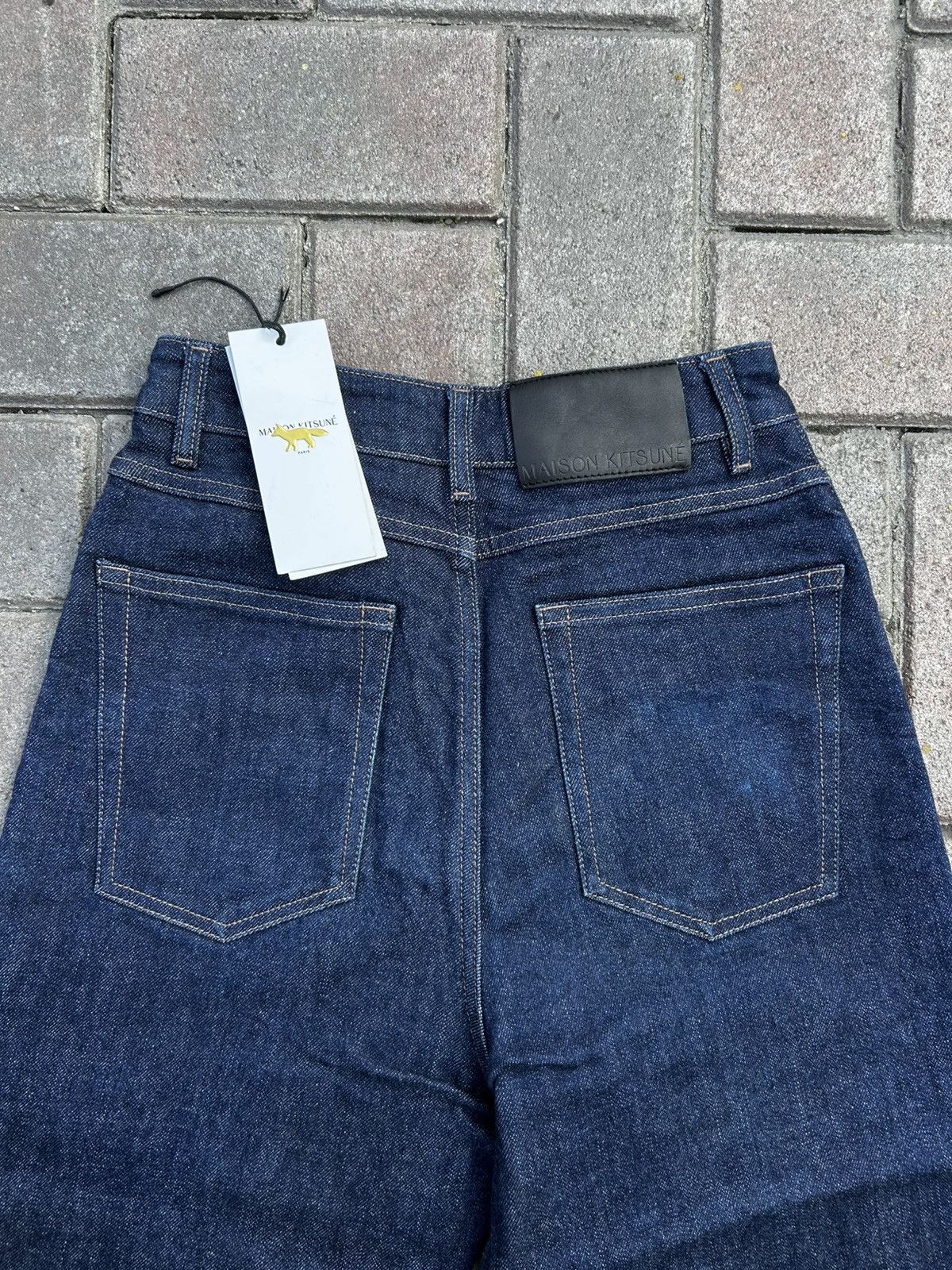 Designer × Japanese Brand × Maison Kitsune Maison Kitsune Raw Japanese Indigo Jeans Size US 28 / EU 44 - 5 Thumbnail