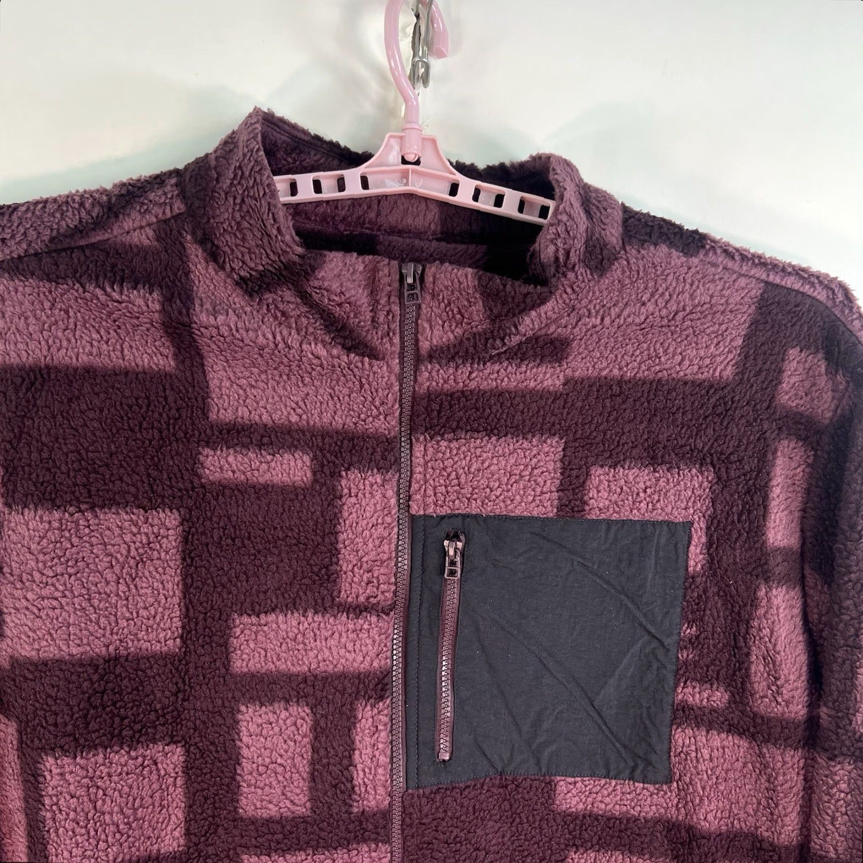 Vintage No Boundaries Full Zip Geometric Fleece Trucker Jacket Mens 3XL Purple NWT Size US XXL / EU 58 / 5 - 4 Thumbnail