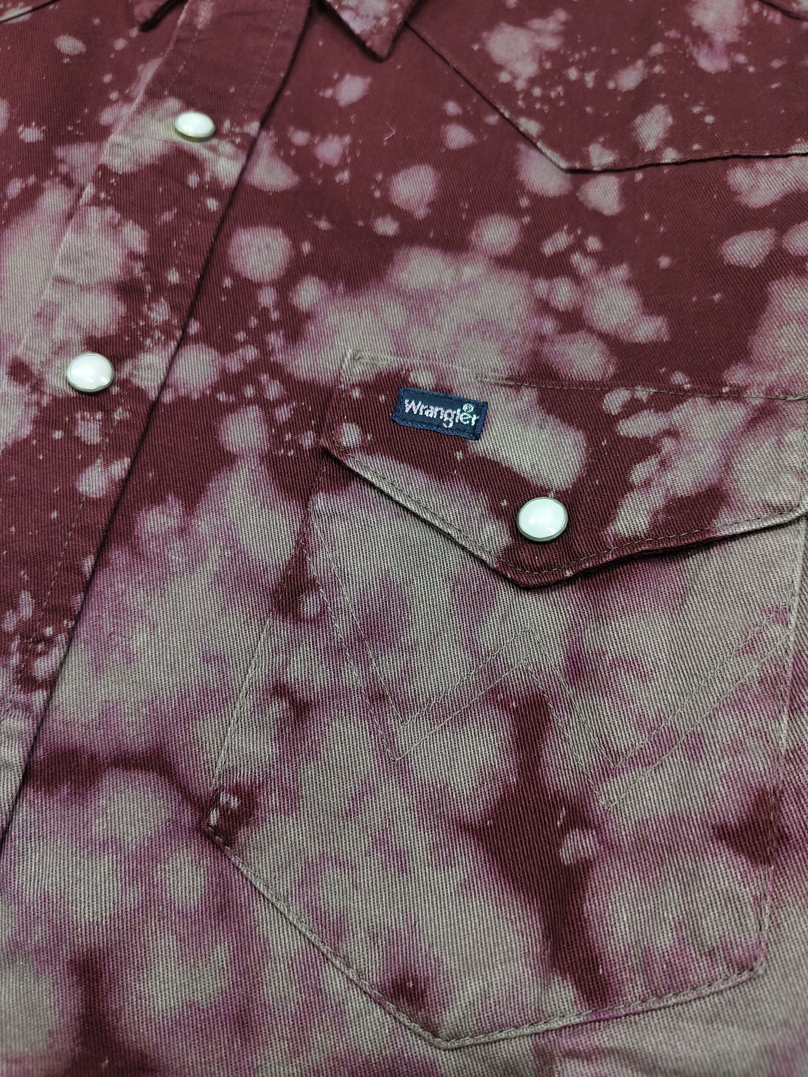 Wrangler 2000s Wrangler- Western Bleach Acid Wash Fabric Shirt Size US M / EU 48-50 / 2 - 3 Thumbnail
