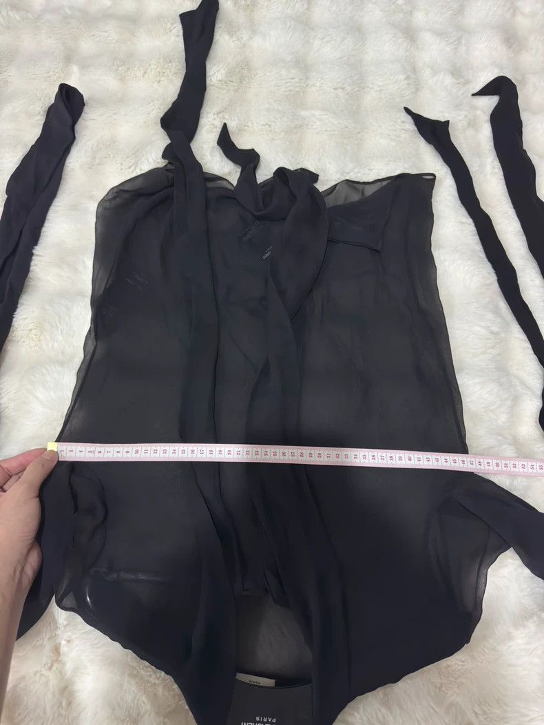 Saint Laurent Paris Saint laurent paris Silk see-through multi-streamer shirt 2 Size XS / US 0-2 / IT 36-38 - 6 Thumbnail