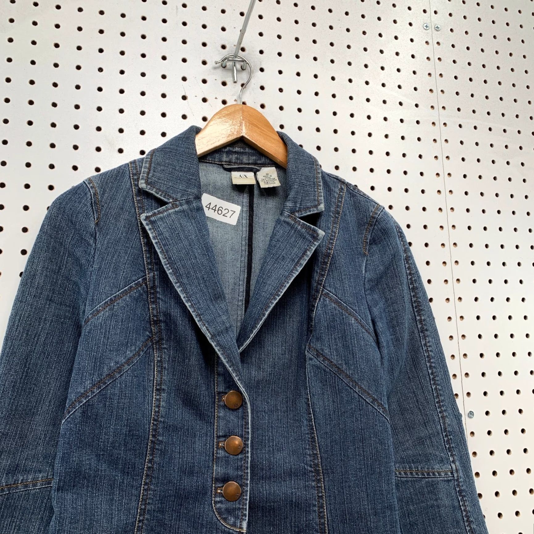 Armani Exchange AX Armani Exchange Denim Jacket Vintage Womens Medium Blue Button Y2K Up Size M / US 6-8 / IT 42-44 - 4 Thumbnail