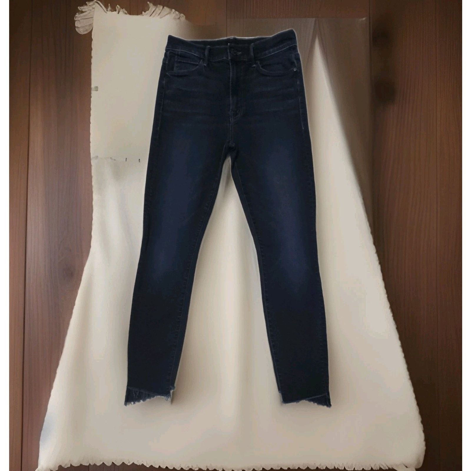 MOTHER Mother The Stunner Zip Two Step Fray Skinny In Last Call 27 Size 27" / US 4 / IT 40 - 4 Thumbnail