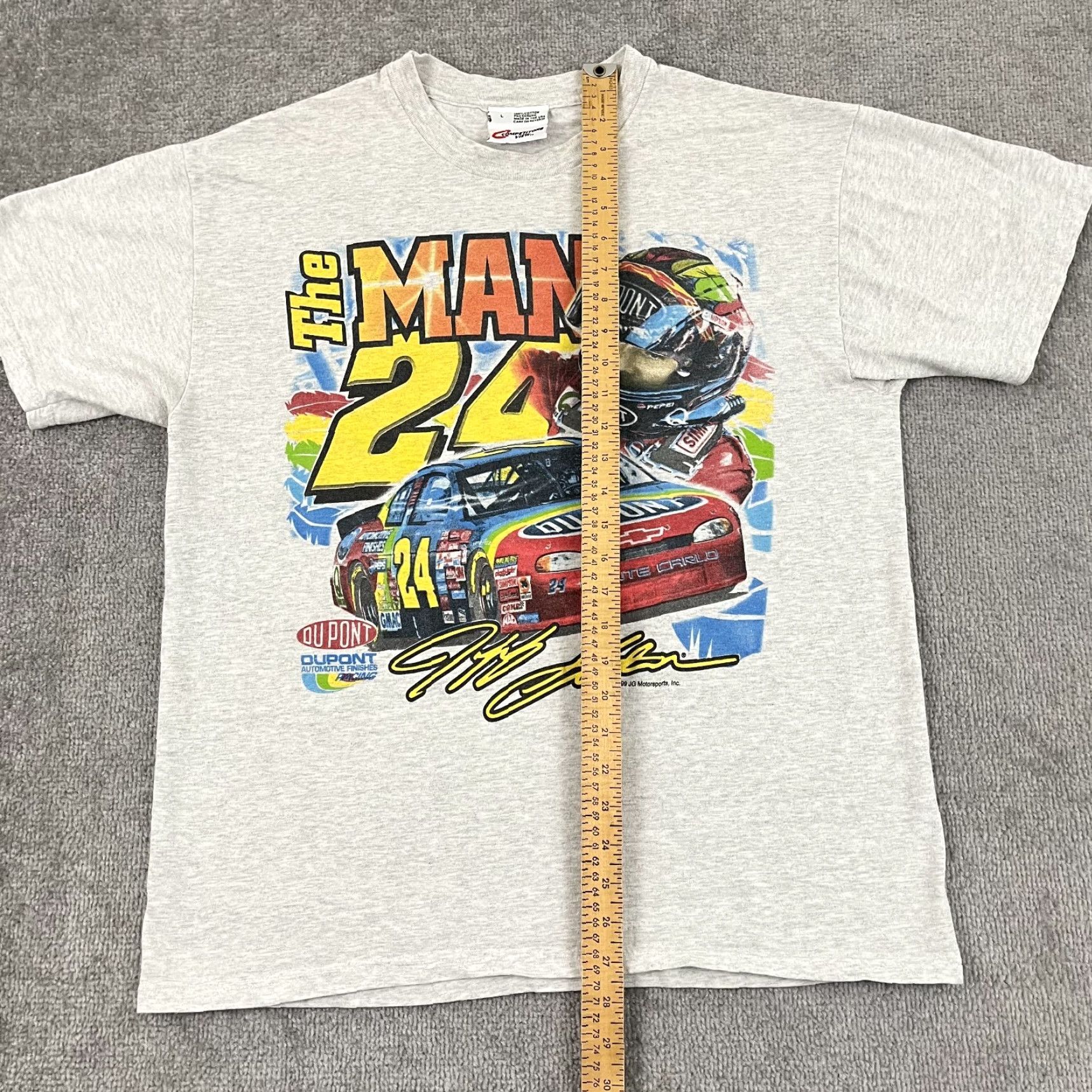 NASCAR VINTAGE Competition JEFF GORDON Shirt Mens Large Gray Graphic Nascar Double-Sided Tee 1999 Size US L / EU 52-54 / 3 - 4 Thumbnail
