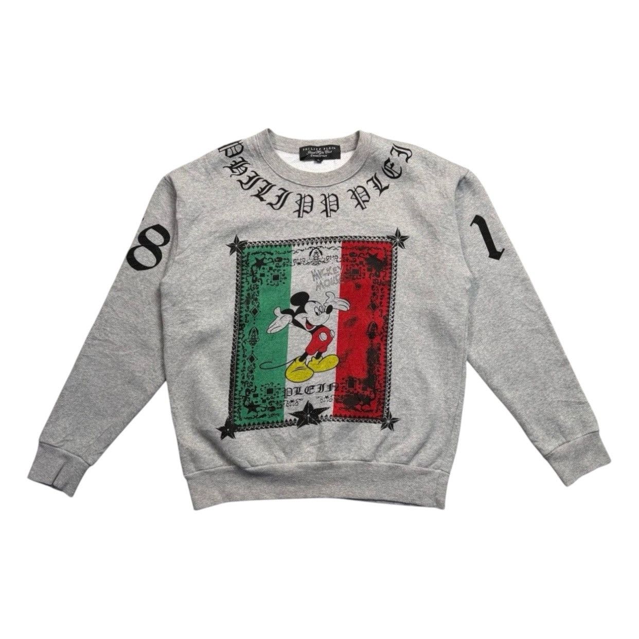 Philipp Plein Philipp Plein x Disney Mickey Mouse Italian Flag Sweatshirt Size US S / EU 44-46 / 1 - 1 Thumbnail