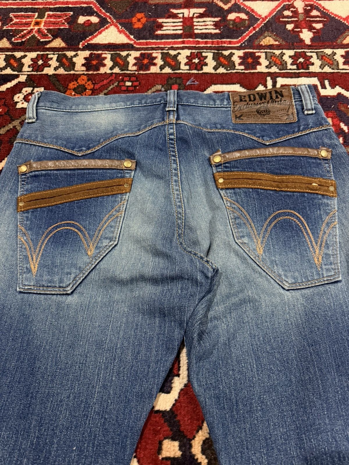 Edwin Vintage Edwin EXS403 Exclusive Vintage Distressed Denim Size US 36 / EU 52 - 5 Thumbnail