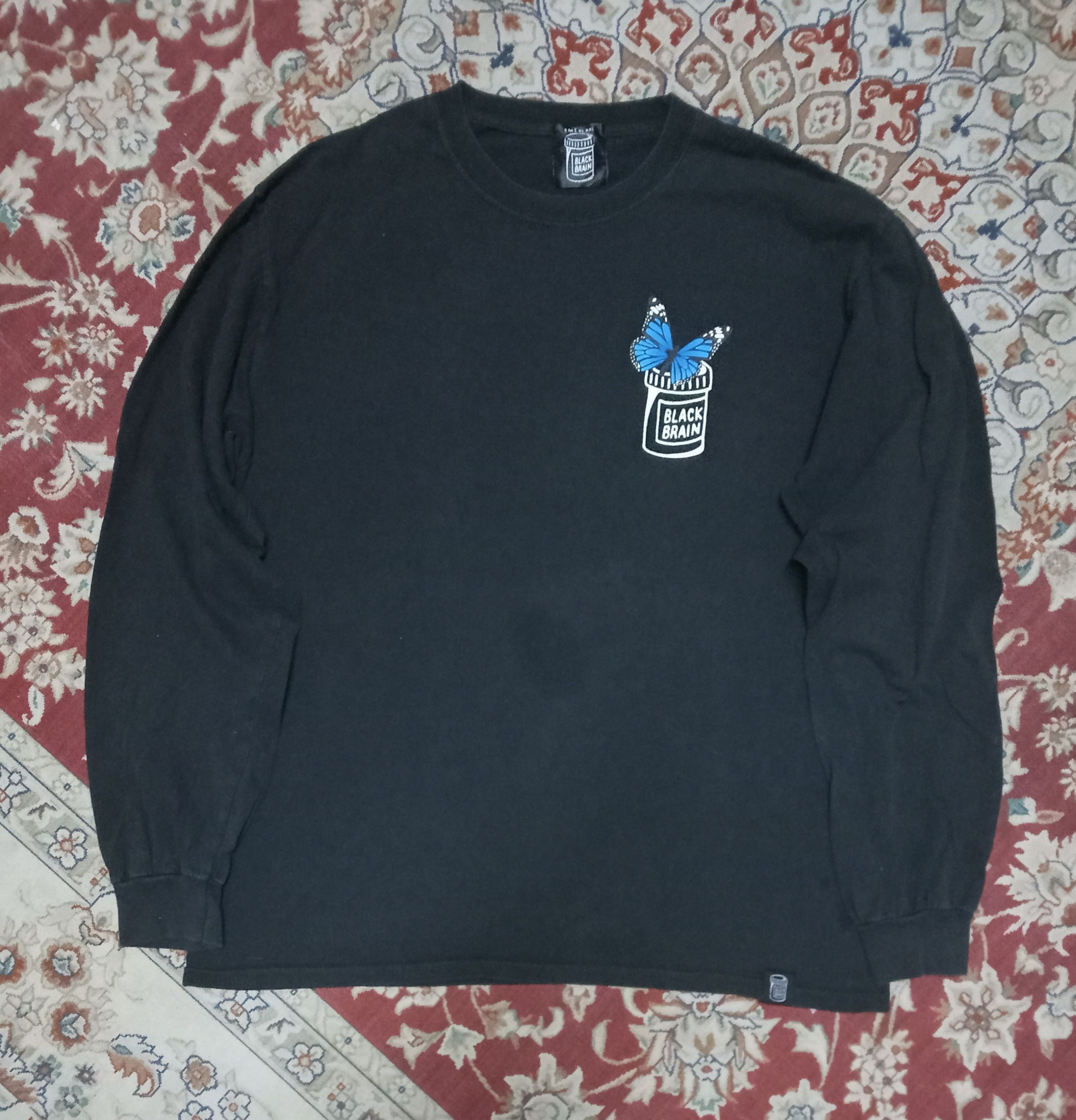 Japanese Brand Black Brain Long Sleeves T Shirt Size US L / EU 52-54 / 3 - 1 Thumbnail