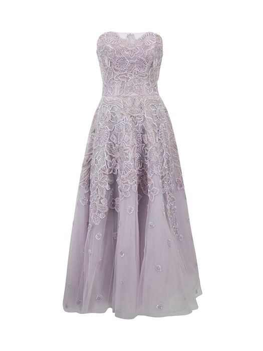 Zuhair Murad Lilac Embellished Bodice Midi Gown | Grailed