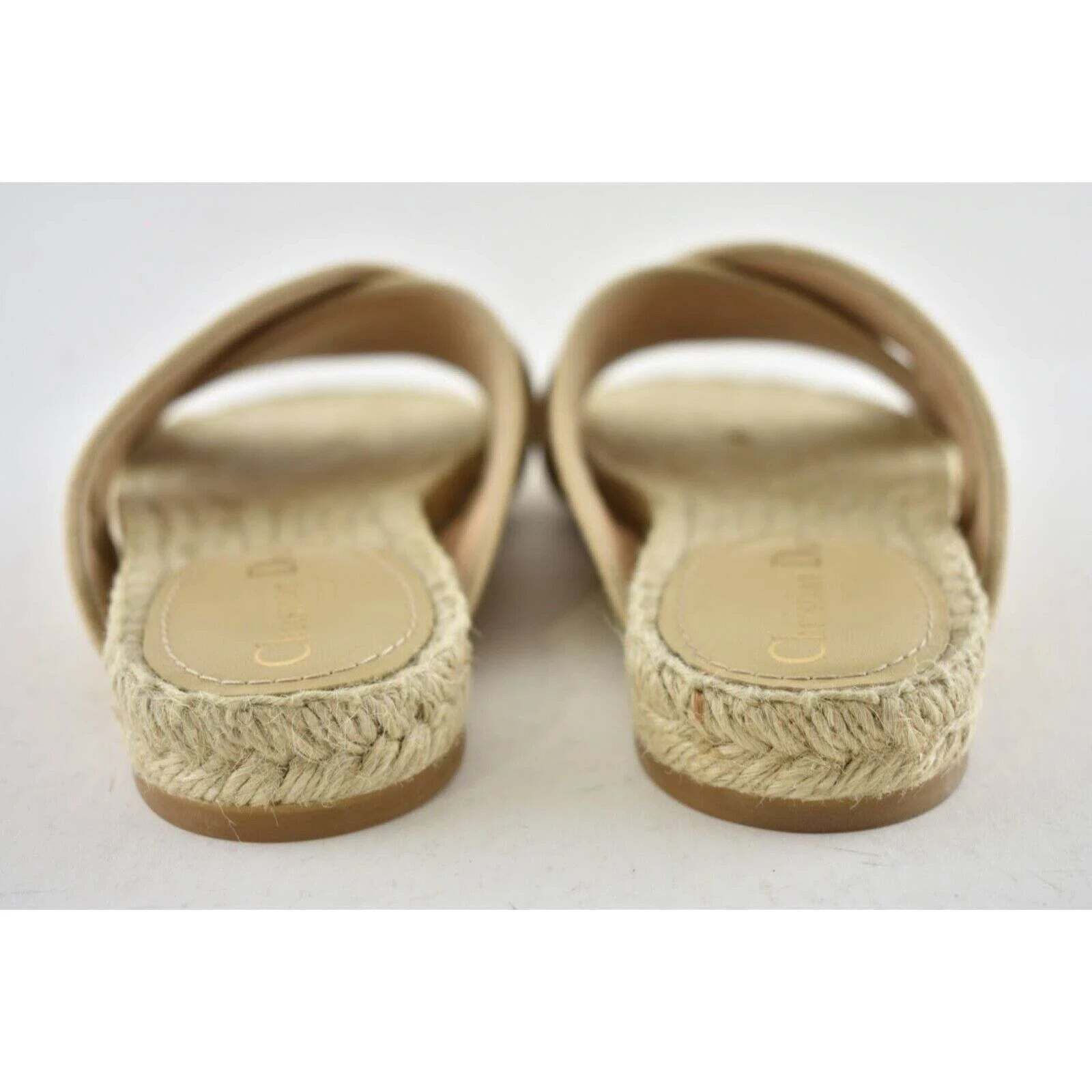 Dior Christian Dior Granville Dway Gold Beige Espadrille Size US 5 / IT 35 - 11 Thumbnail