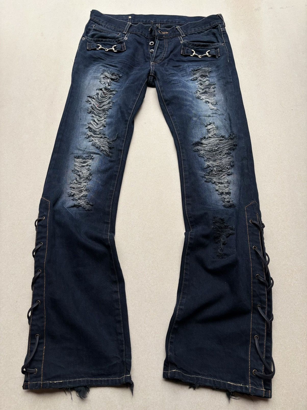 If Six Was Nine If Six Was Nine SBCM Zebra Lace up Denim | Grailed