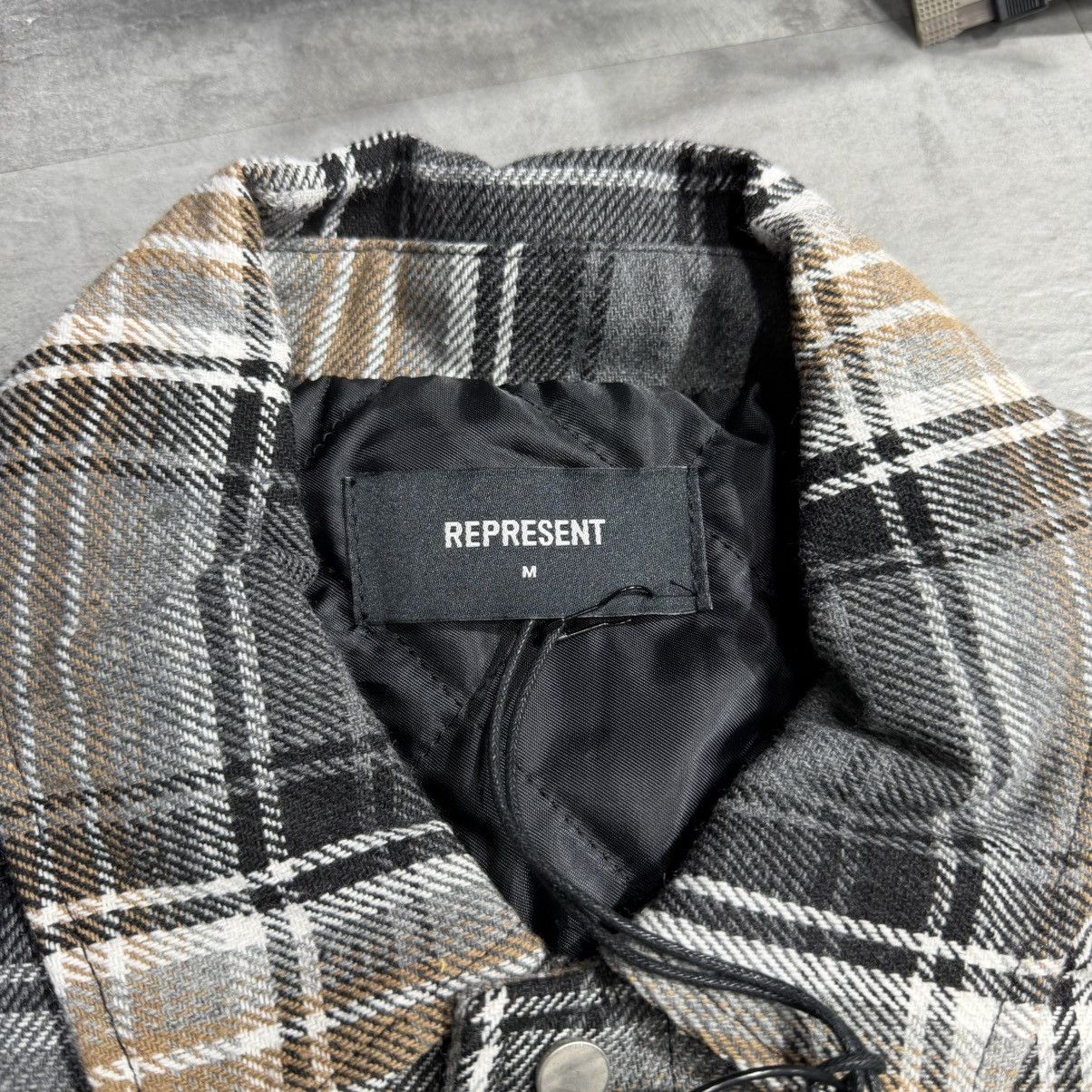Represent Clo. Represent Quilted Flannel Shirt Grey Check Size US M / EU 48-50 / 2 - 4 Thumbnail