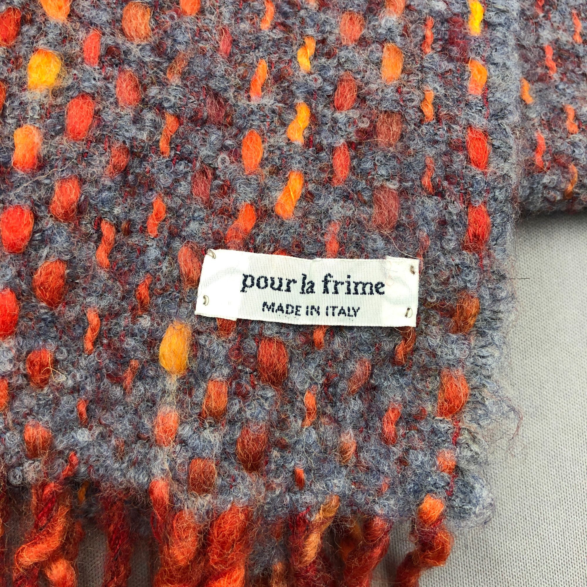 Vintage Vintage Pour La Frime Scarf Muffler Wool Cashmere Scarves Size ONE SIZE - 4 Thumbnail
