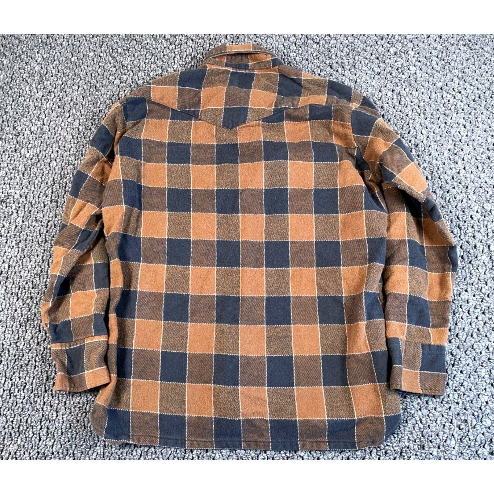 Vintage VINTAGE Western Style Flannel Shirt Adult Large Brown Black Check Pearl Snap Size US L / EU 52-54 / 3 - 2 Thumbnail