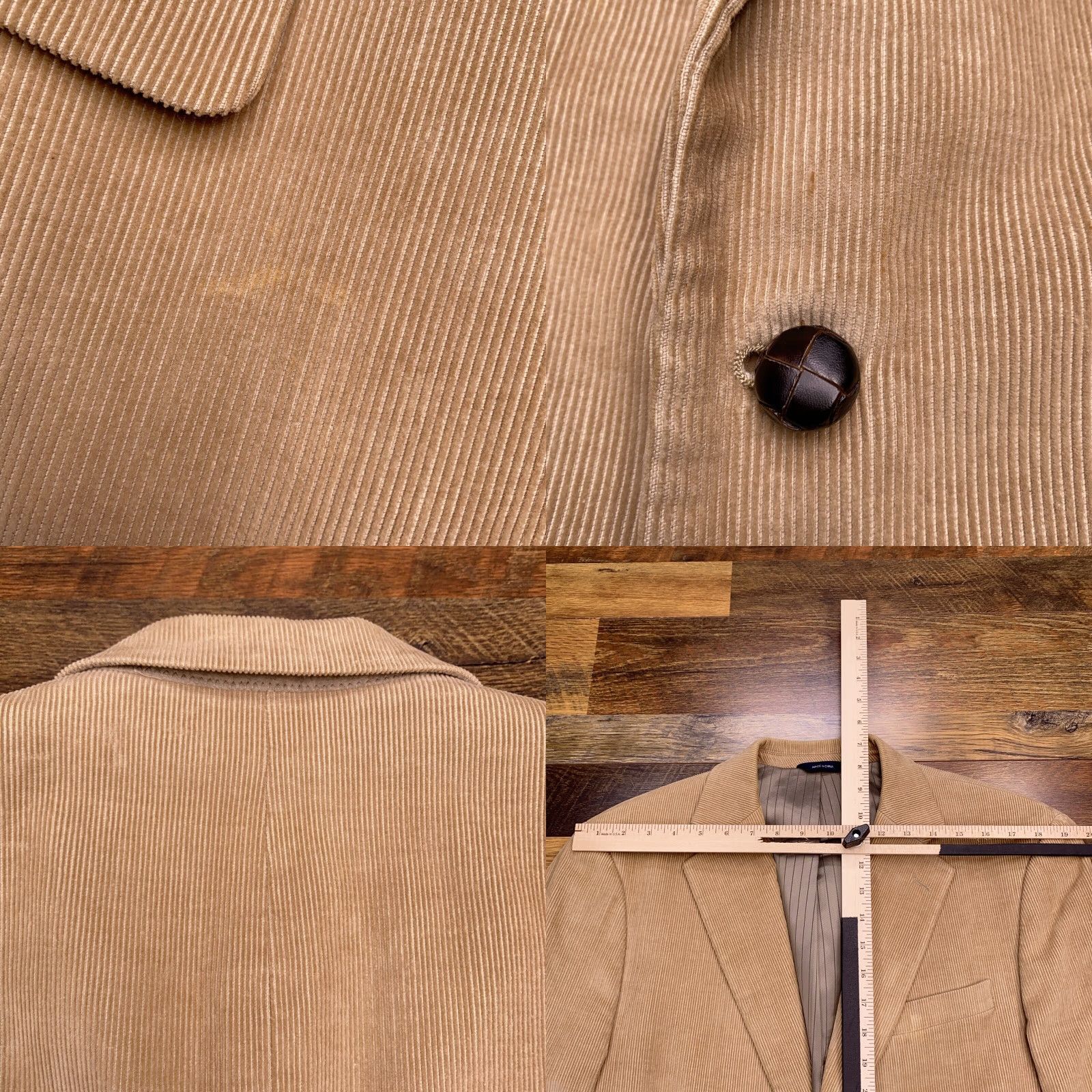 Dockers DOCKERS Sport Coat Blazer Corduroy Long 42 Brown Regular Men Size 42R - 8 Thumbnail