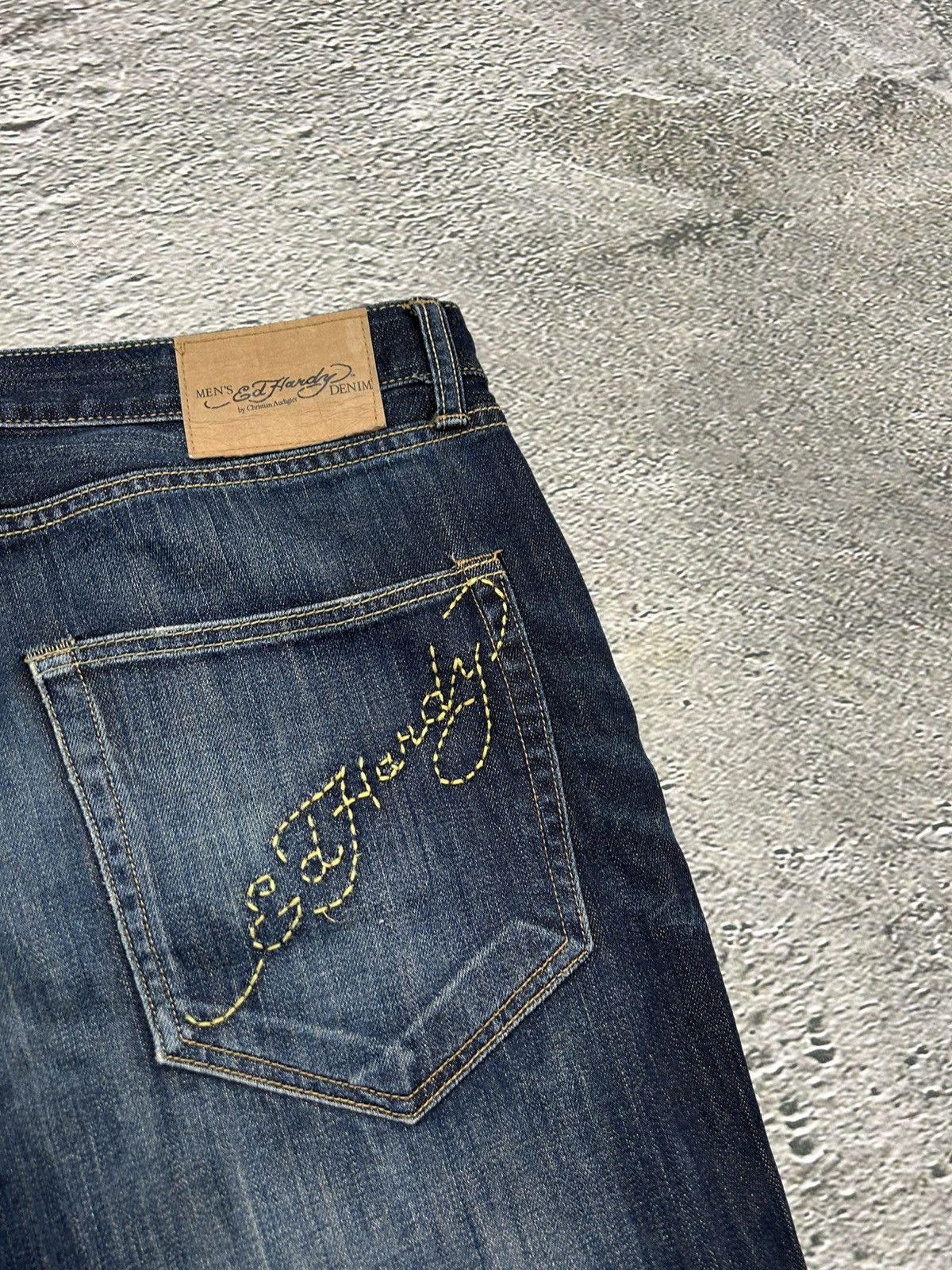 Christian Audigier × Ed Hardy × Vintage Ed Hardy Christian Audigier vintage jeans big logo pants Size US 36 / EU 52 - 2 Thumbnail