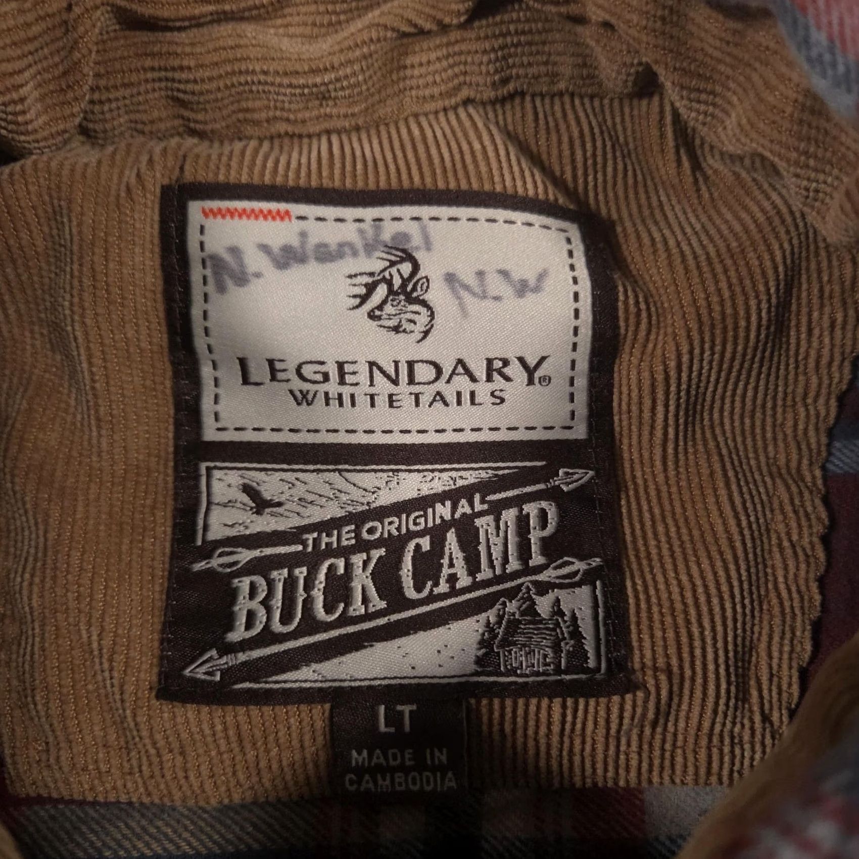 Vintage VINTAGE Legendary Whitetails Flannel Shirt Mens LT Buck Camp Corduroy Collar Button-Up Plaid Size US L / EU 52-54 / 3 - 5 Thumbnail