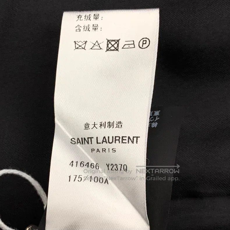 Saint Laurent Paris Saint Laurent Paris Black Collar Single-Breasted Long-Slee Size US L / EU 52-54 / 3 - 7 Thumbnail