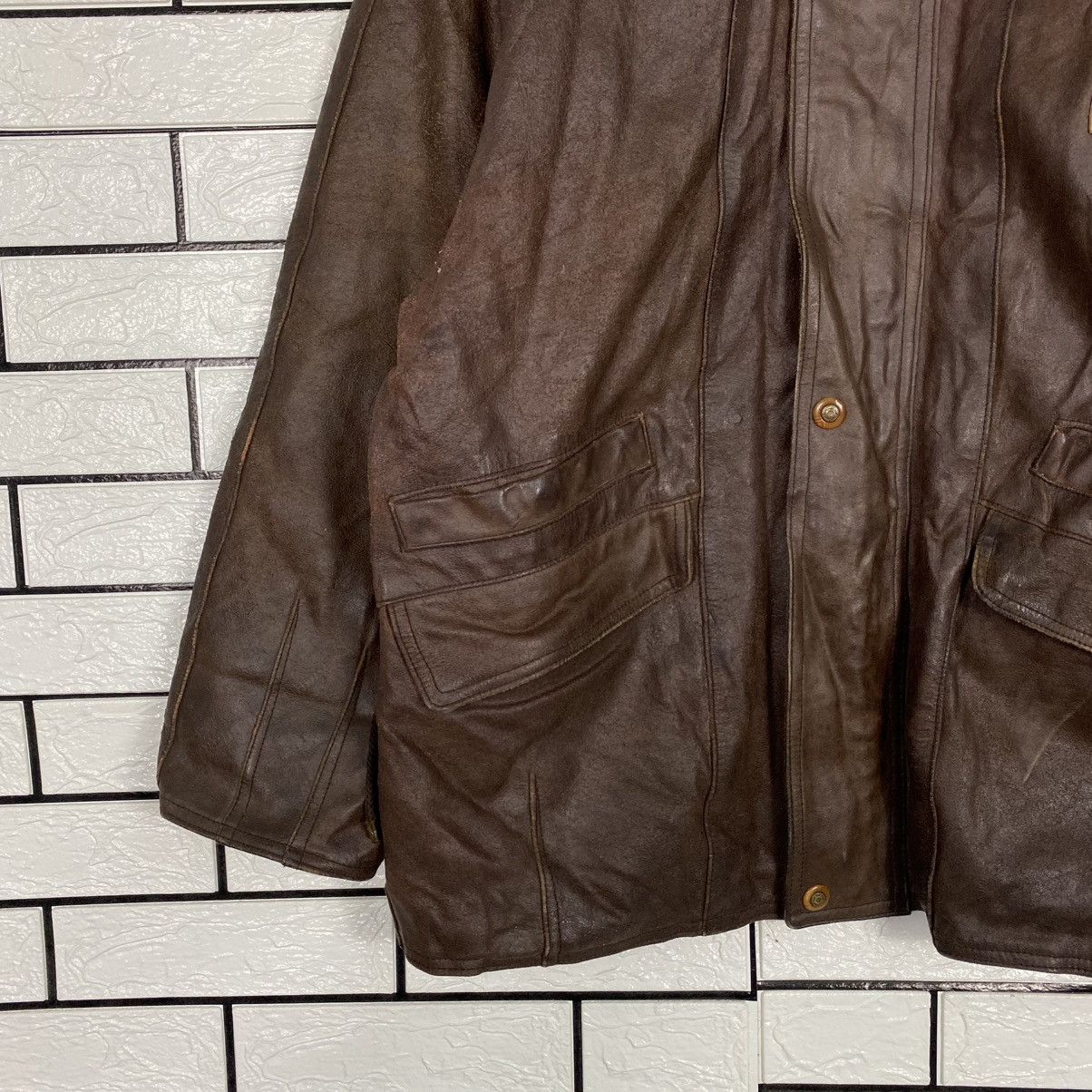 Japanese Brand 🔥VINTAGE LEATHER JACKET BLANKET HUNTING CLUB ISSEY MIYAKE Size US L / EU 52-54 / 3 - 4 Thumbnail
