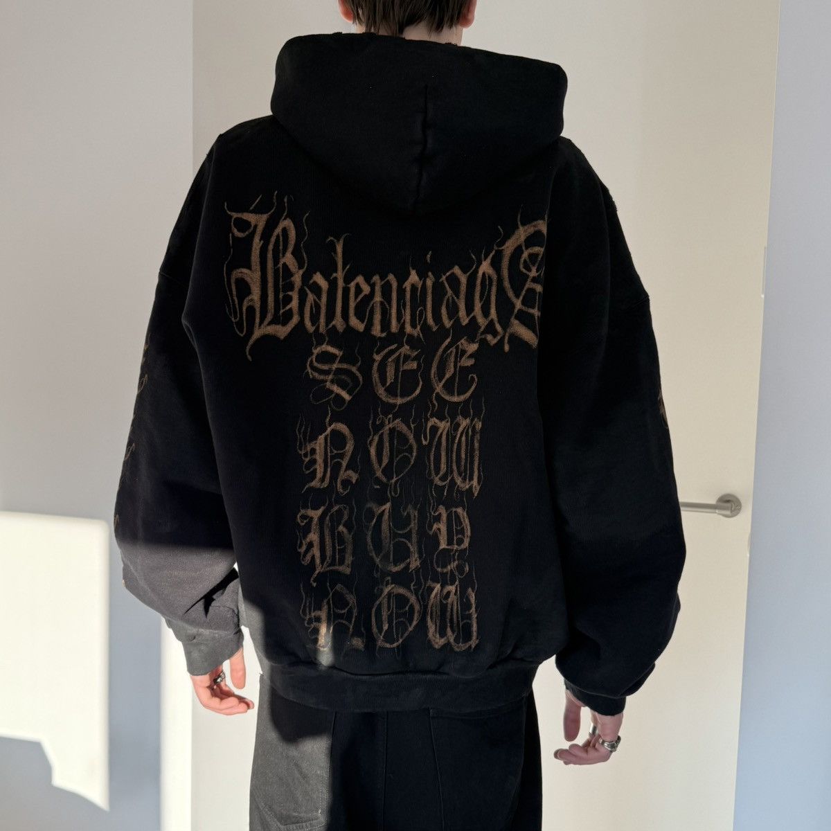 Balenciaga Balenciaga FW23 Heavy Metal Outerwear Zip Up Hoodie Size US M / EU 48-50 / 2 - 4 Thumbnail