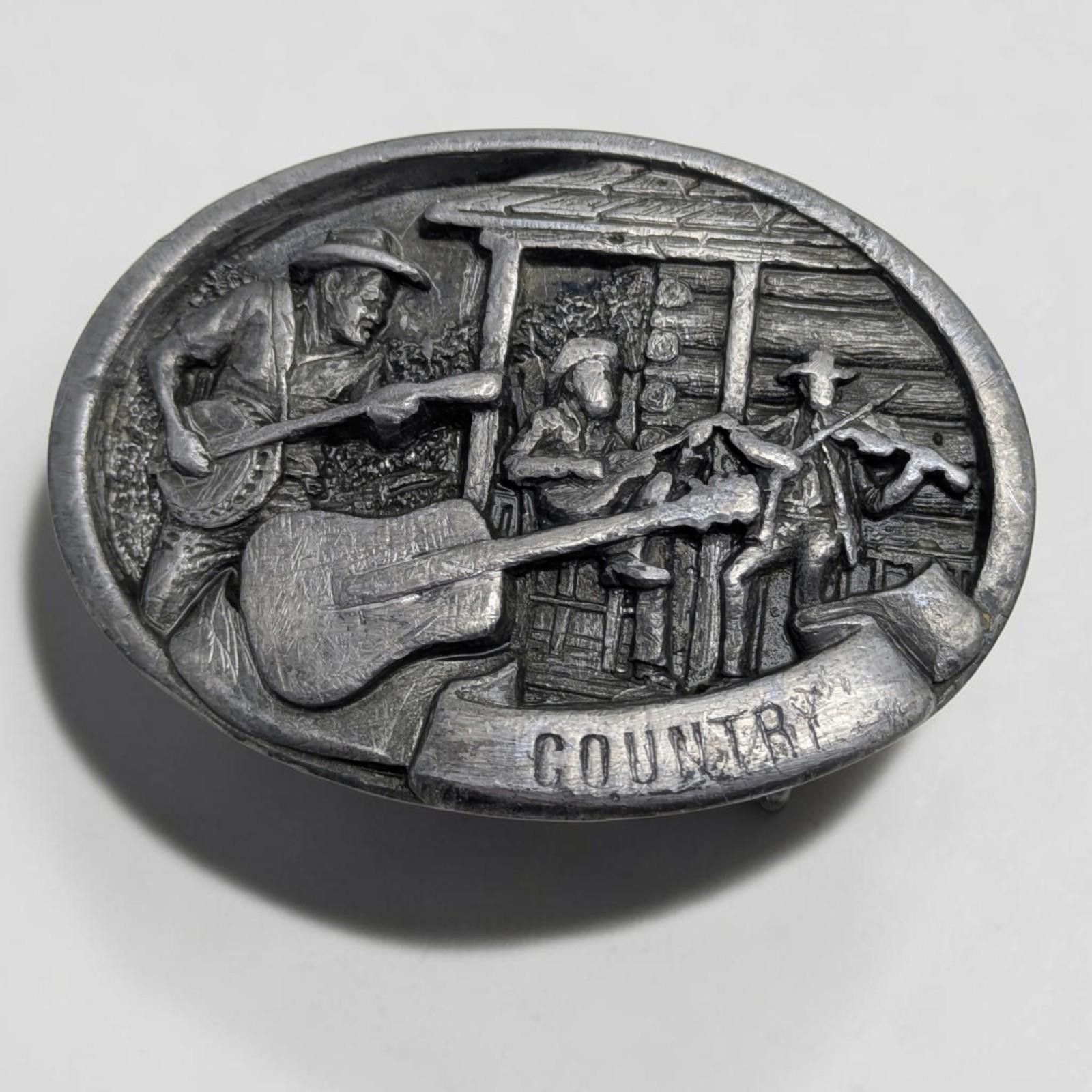 Other Vintage Country Music Belt Buckle - Pewter Made in USA #1446 Size ONE SIZE - 1 Thumbnail