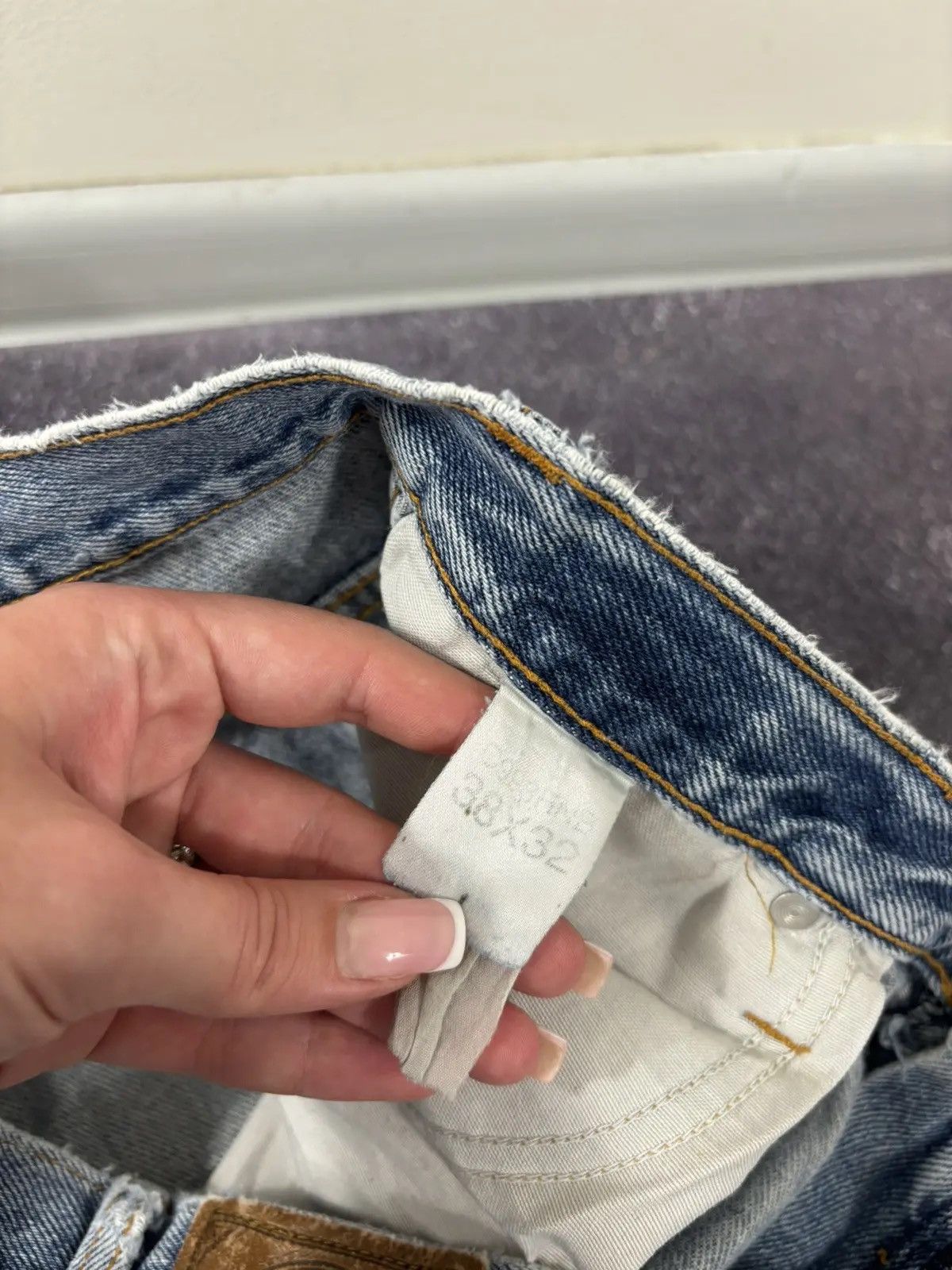 Dickies × Vintage Vintage Dickies Y2K Light Blue Workwear Denim Baggy Jeans Size US 38 / EU 54 - 12 Thumbnail