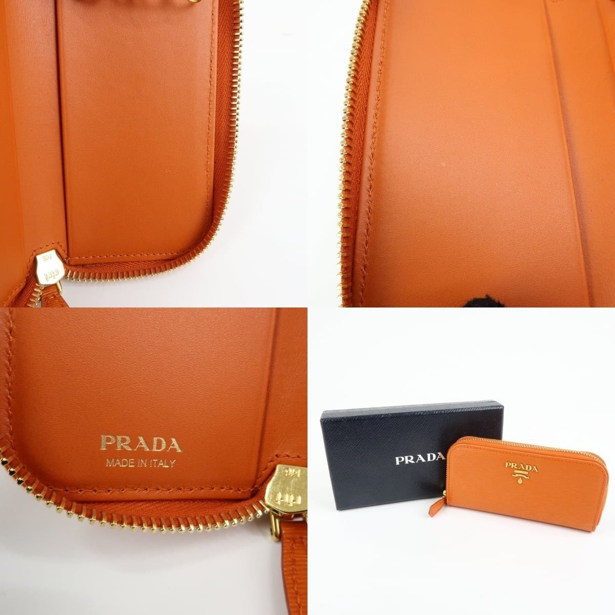 Prada Prada Saffiano Key Holder Orange Size ONE SIZE - 7 Thumbnail