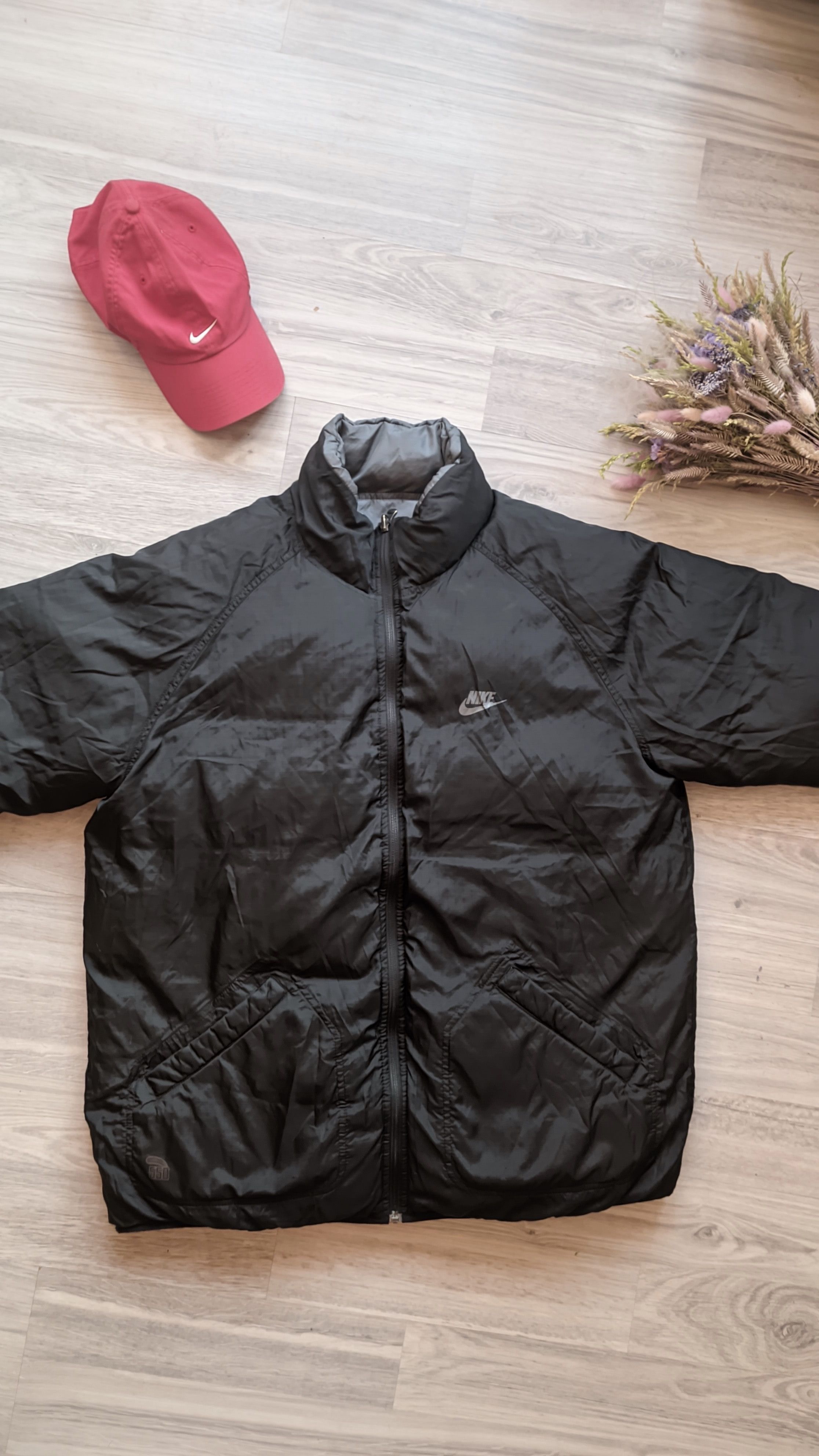 Vintage Nike Y2K Reversible Down Puffer Jacket ralph lauren moncler Size US XL / EU 56 / 4 - 5 Thumbnail