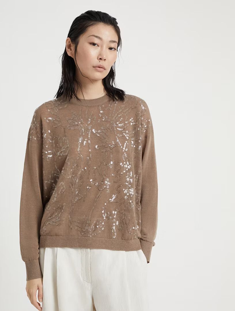 Brunello Cucinelli o1la1rc1a0425 Sweater in Hazelnut Size XL / US 12-14 / IT 48-50 - 3 Thumbnail