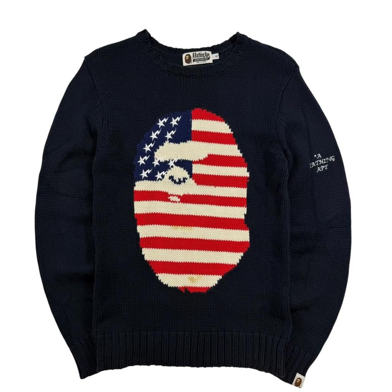 Bape A Bathing Ape Bape USA Ape Head Knit - Small Size US S / EU 44-46 / 1 - 1 Thumbnail