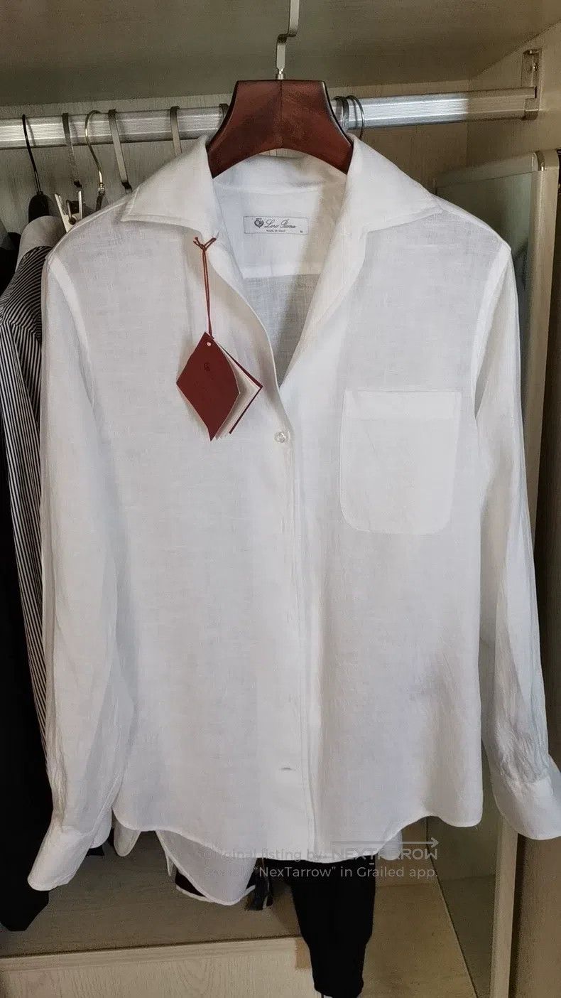 Loro Piana Loro Piana White Linen Shirt Size XS / US 0-2 / IT 36-38 - 1 Thumbnail