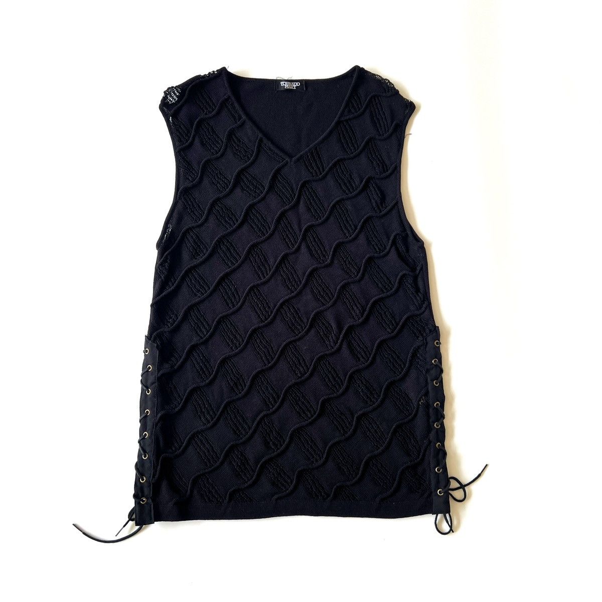 Japanese Brand Tornado Mart Black lace-up sleeveless Size US S / EU 44-46 / 1 - 1 Thumbnail