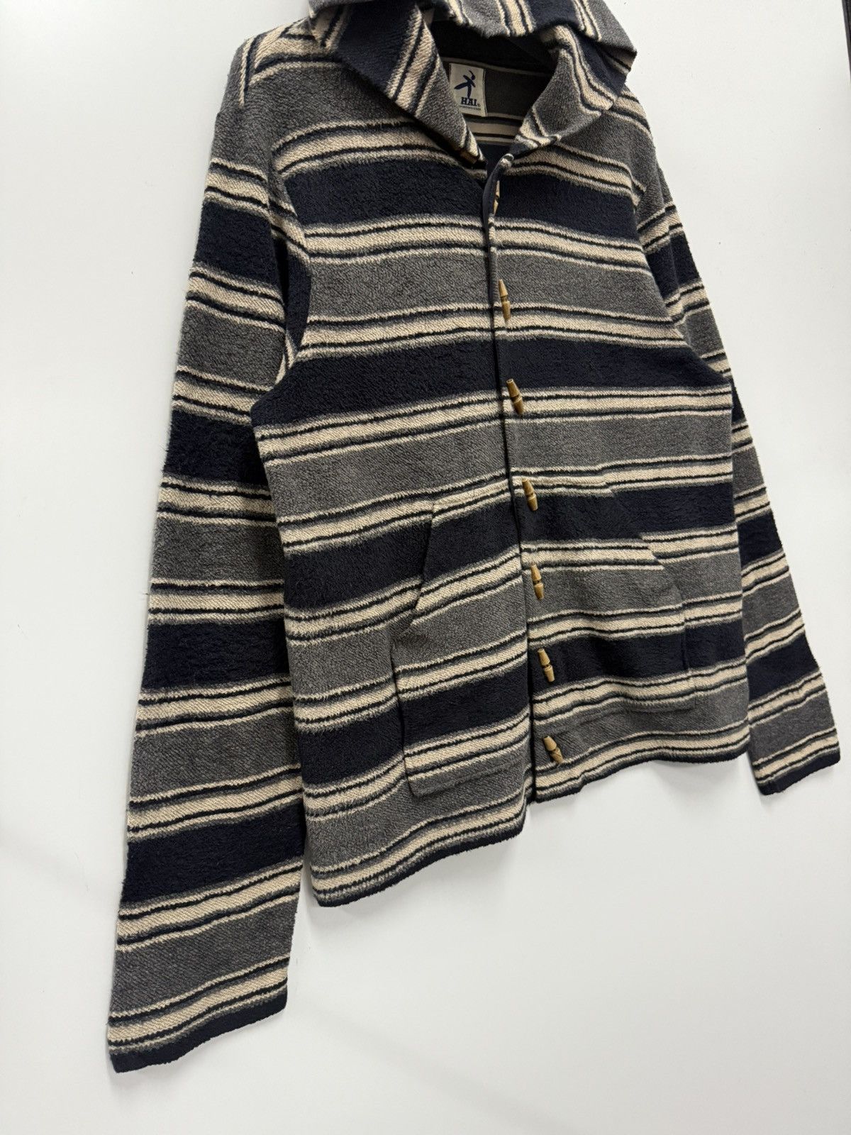 Hai Sporting Gear 🔥 HaiSportingGear Issey Miyake Stripe Blanket Button Hoodie Size M / US 6-8 / IT 42-44 - 3 Thumbnail