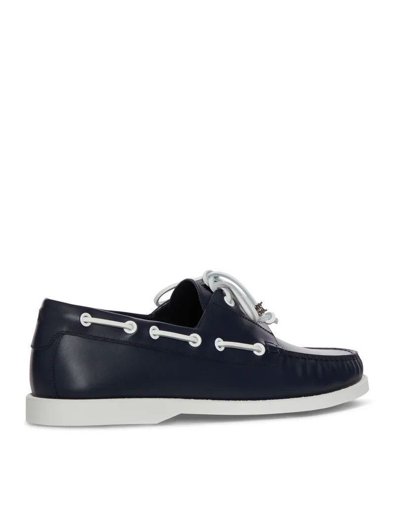 CELINE Navy Leather Boat Shoes New & Authentic