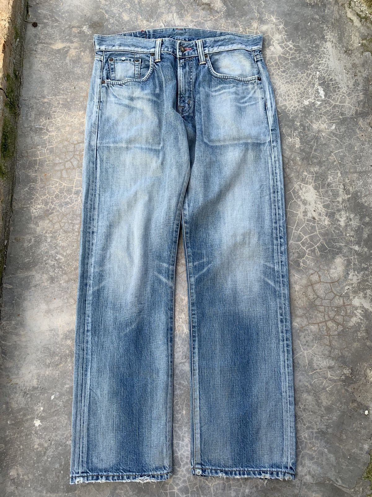 Edwin vintage edwin 504 blue jeans faded japan Size US 33 - 1 Thumbnail