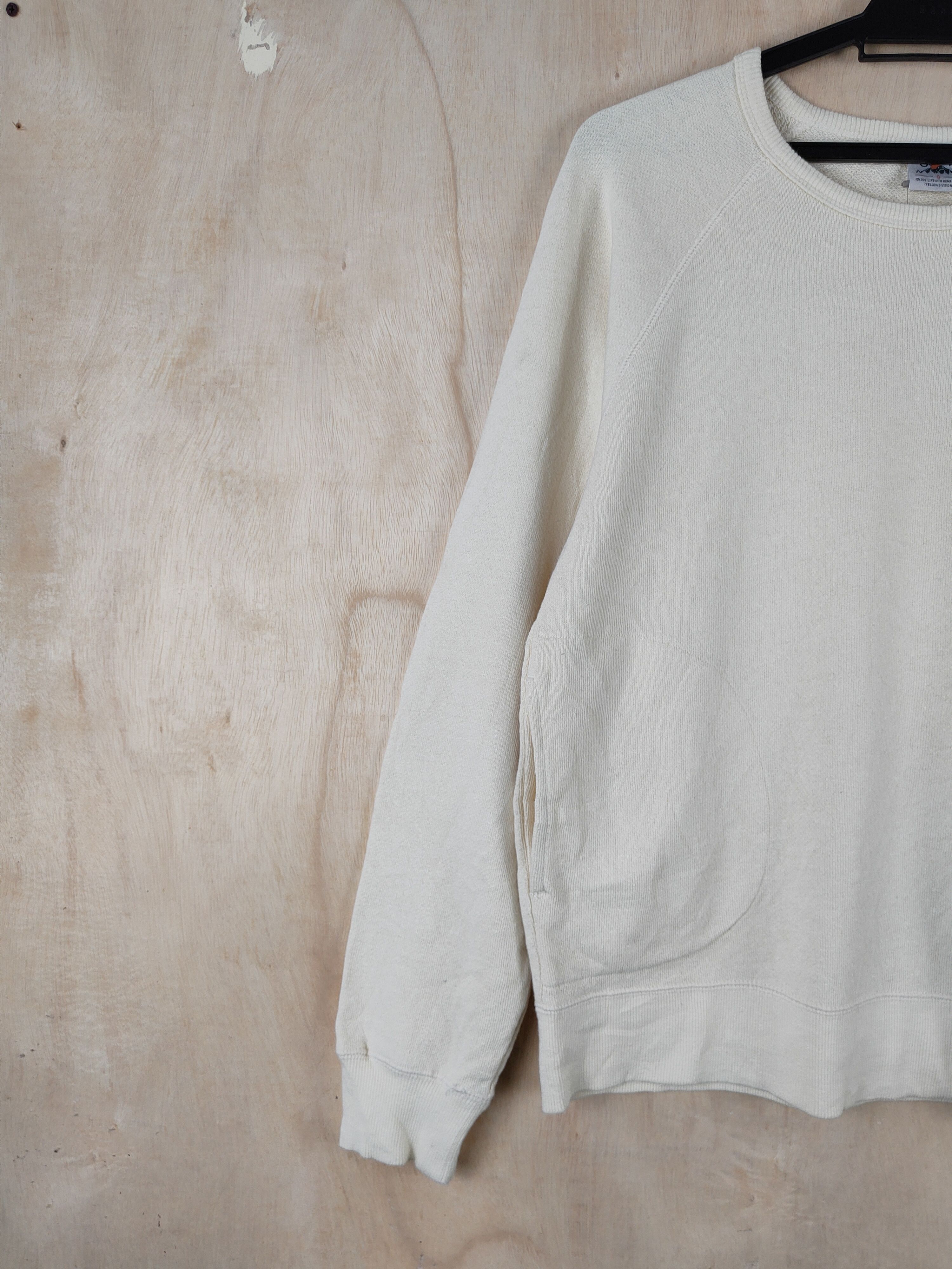 Japanese Brand Gohemp Light Yellow Sweatshirts #S2568 Size US S / EU 44-46 / 1 - 3 Thumbnail