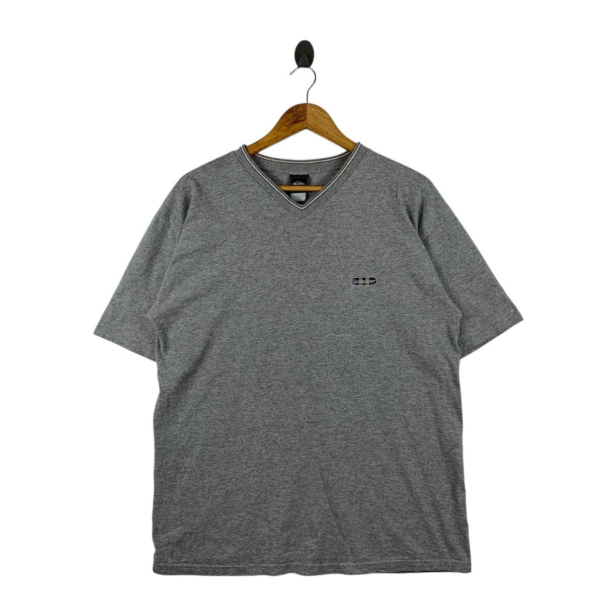 Quiksilver × Vintage Vintage QUIKSILVER Surfboard Surfing Small Logo T-Shirt Size US L / EU 52-54 / 3 - 1 Thumbnail