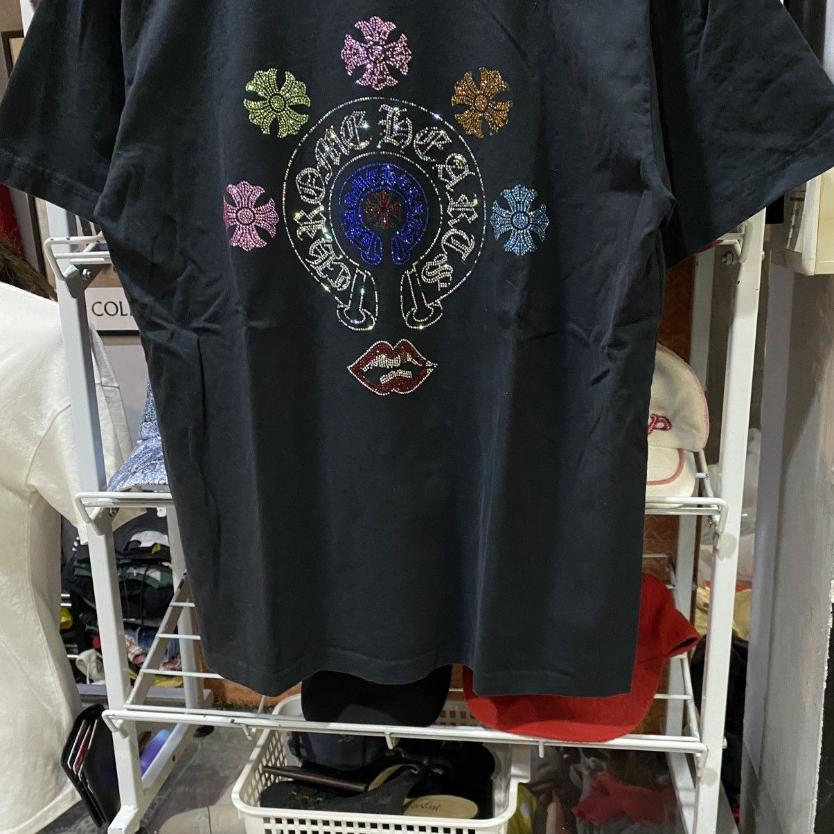 Japanese Brand Chrome Heart With Rhinestone T-Shirt size M Black Size US M / EU 48-50 / 2 - 4 Thumbnail