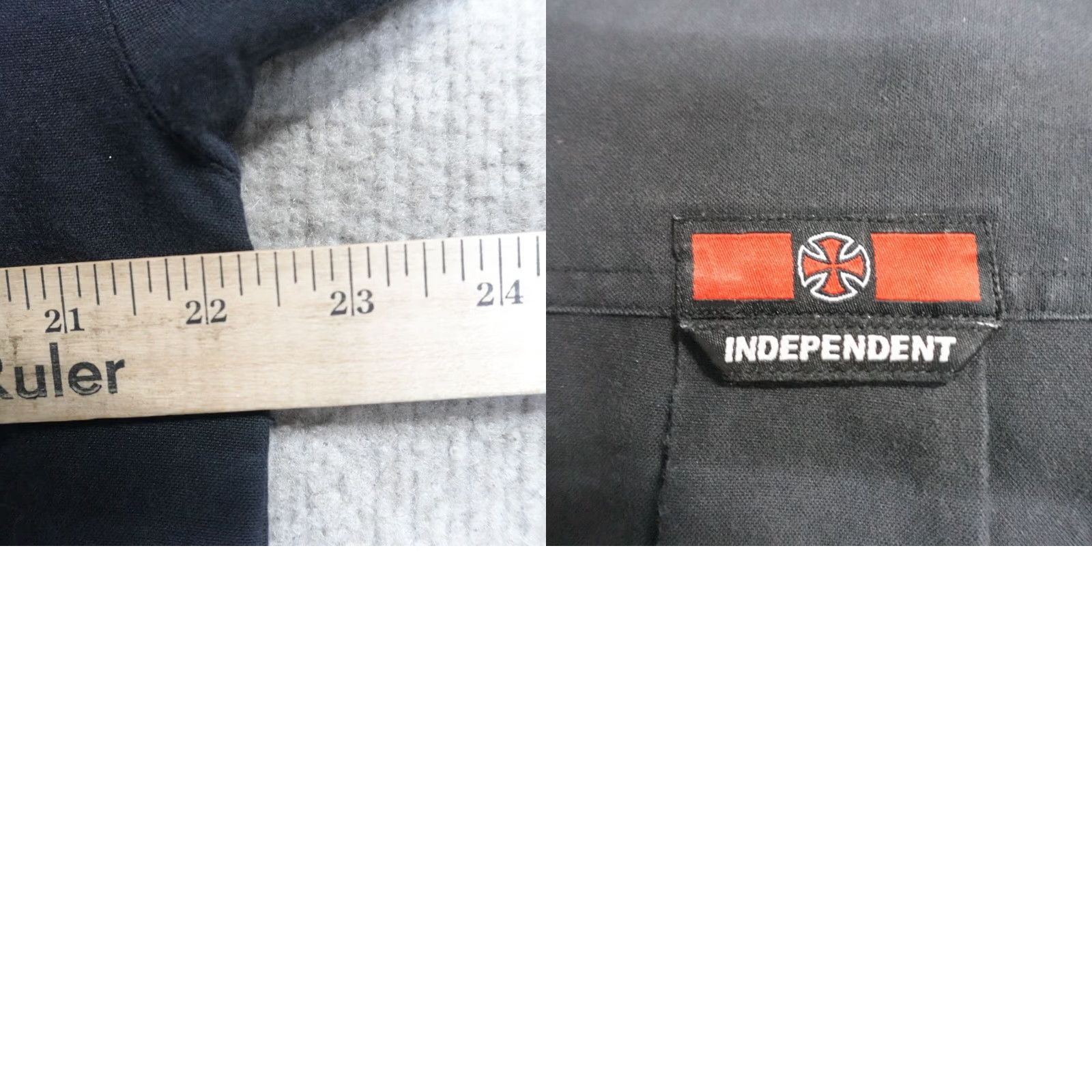 Vintage VINTAGE Independent Truck Co. Shirt L Black Button-Up Cotton Blend Embroidered Logo Y2K Mens Size US L / EU 52-54 / 3 - 8 Thumbnail