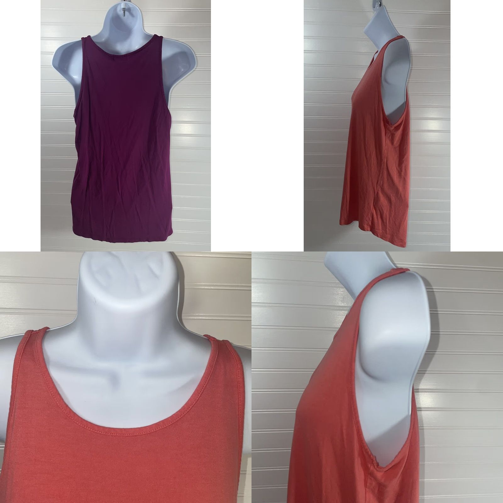 Old Navy Old Navy Tank Top Lot 2 Coral Purple Women Medium Rayon Tank Top Sleeveless Cotton? No, Rayon. Size M / US 6-8 / IT 42-44 - 9 Thumbnail